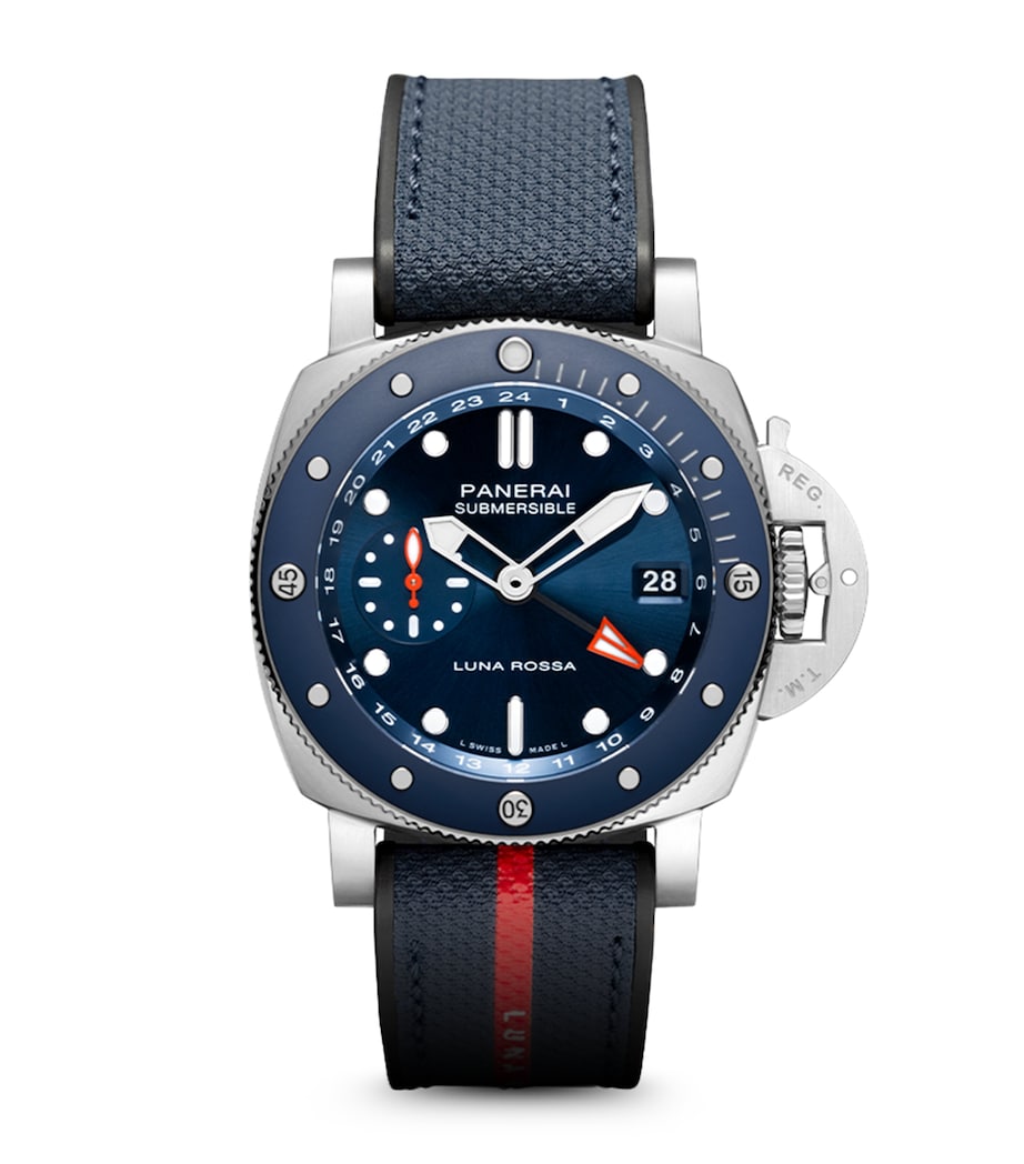 Panerai Titanium Submersible GMT Luna Rossa Titanio Watch 42mm Blue Image 1