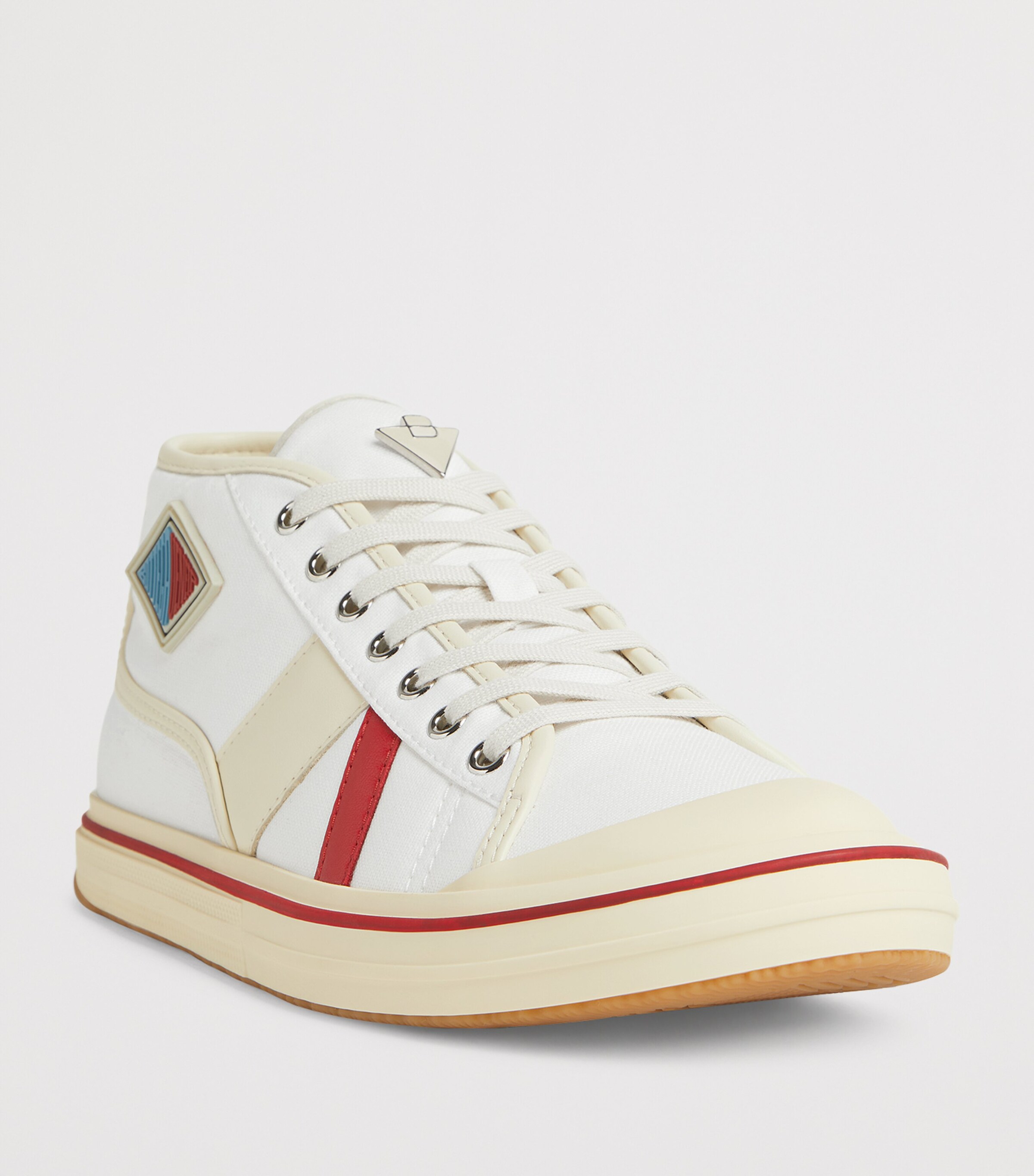 Canvas Leather-Trim Eliot Sneakers 9642 Image 6