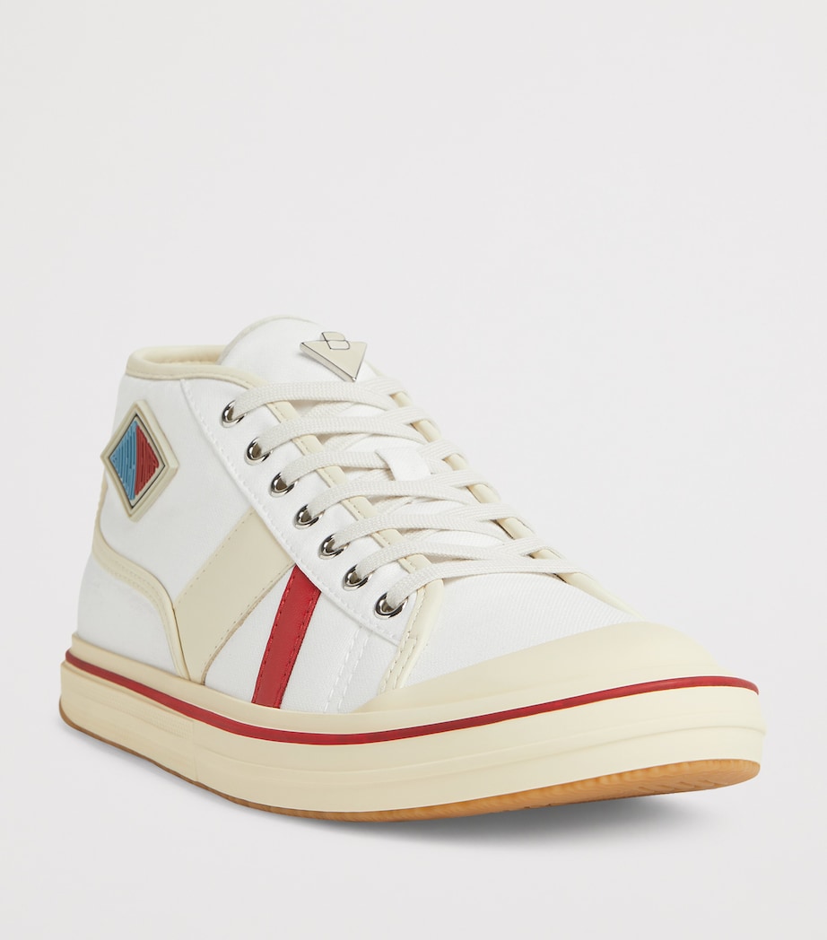 Canvas Leather-Trim Eliot Sneakers 9642 Image 6