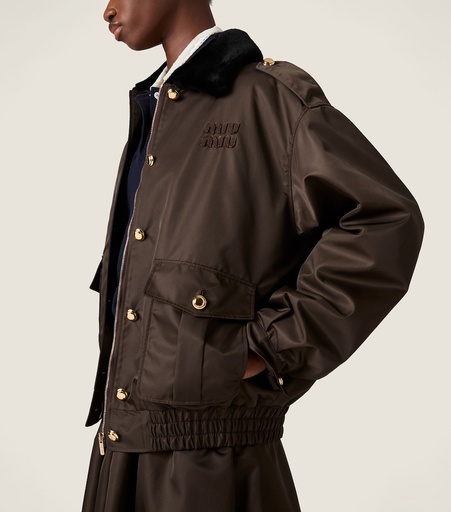 Miu Miu Womens Technical Gazar Bomber Jacket Image 4