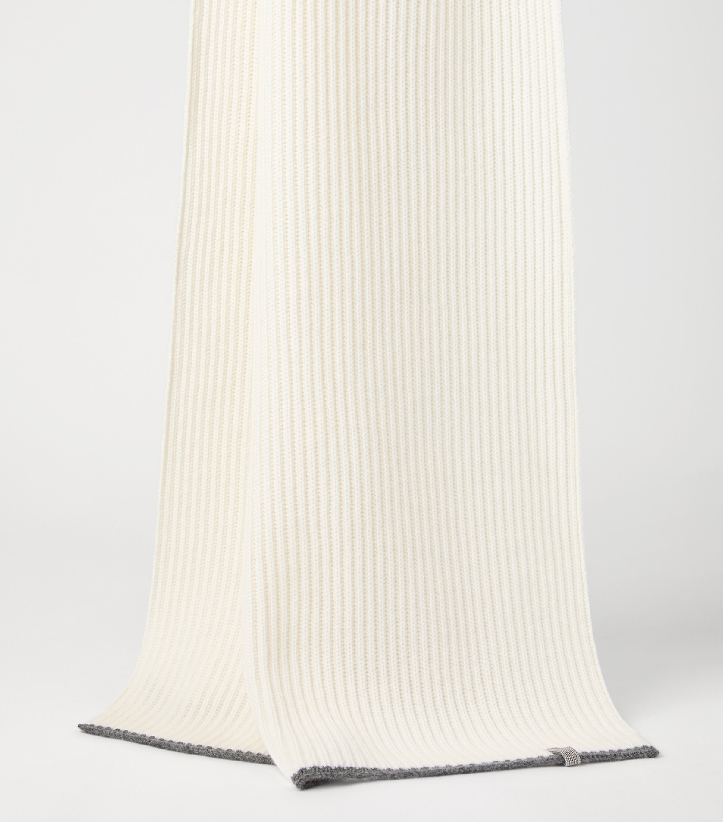 Brunello Cucinelli Cashmere English Rib Monili Scarf Image 2