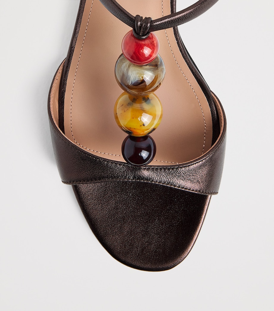 Malone Souliers Metallic Leather Lena Sandals Tobacco Image 6