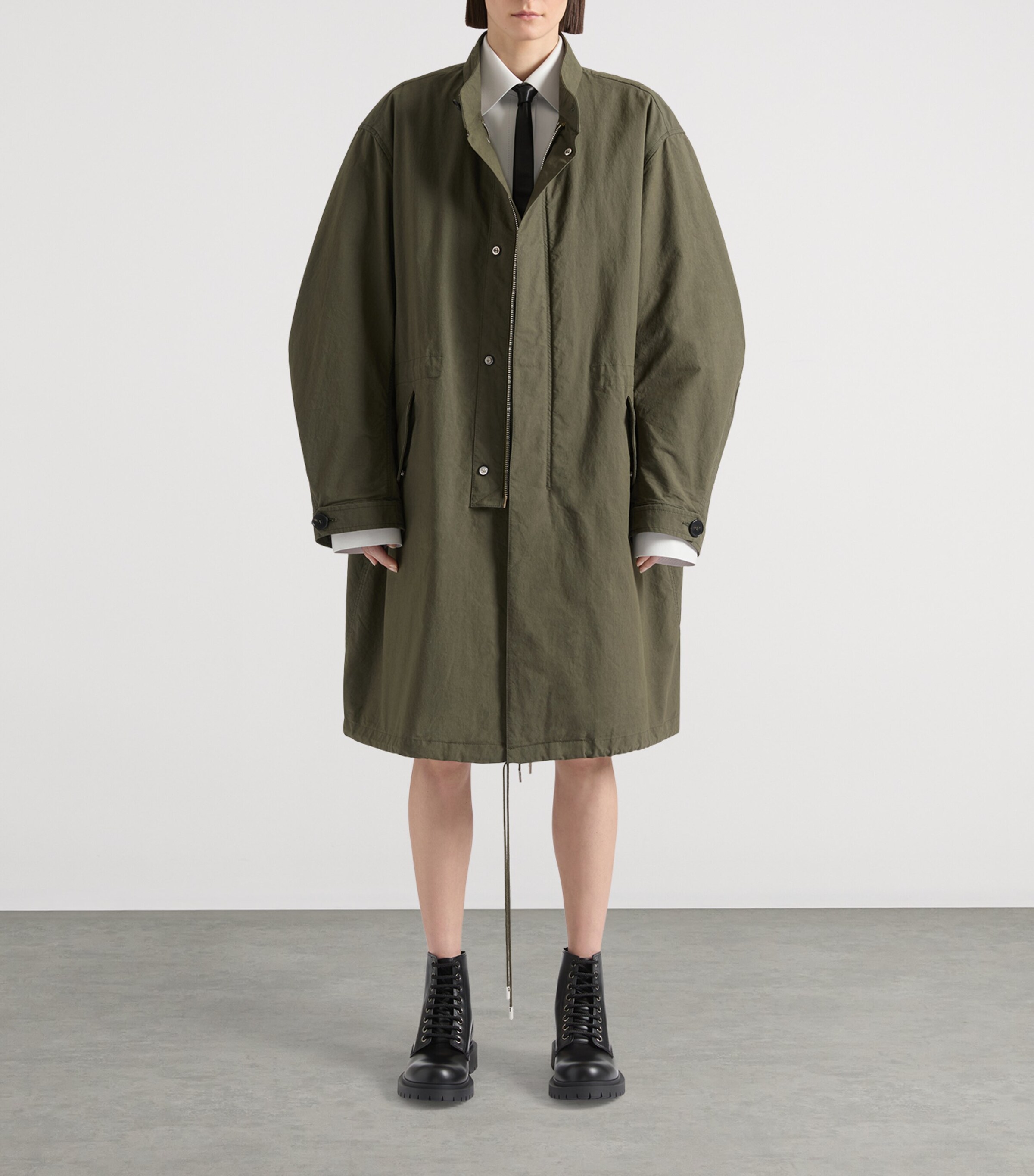 Oversized Longline Parka KHAKI Image 2