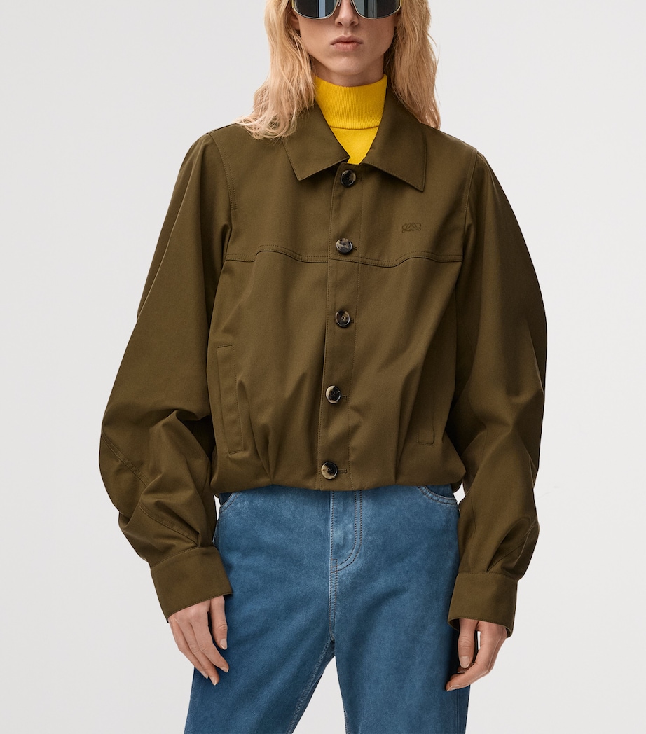 Cotton-Silk Jacket KHAKI GREEN Image 3