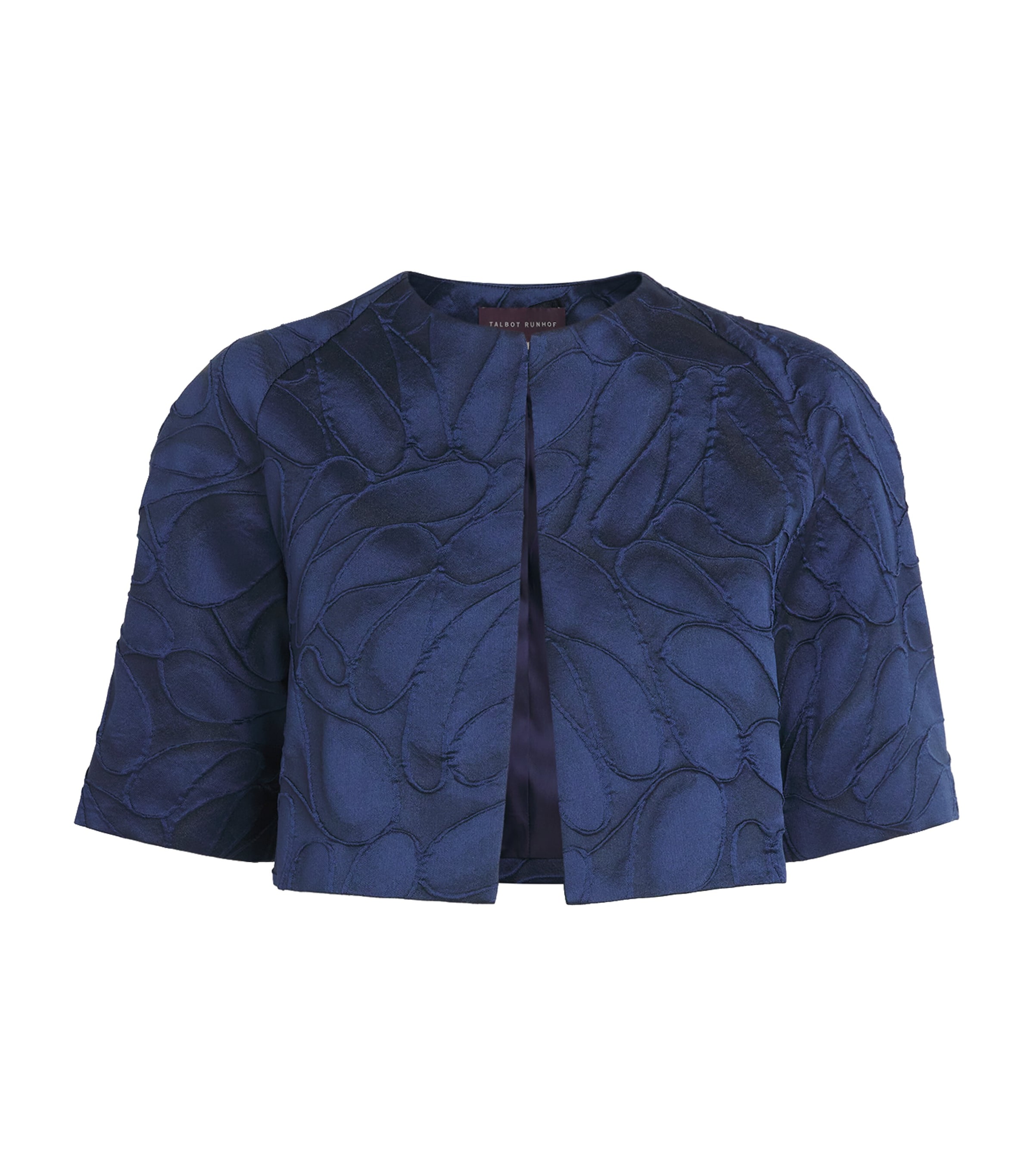 Talbot Runhof Womens Jacquard Cape Royal Navy Image 1