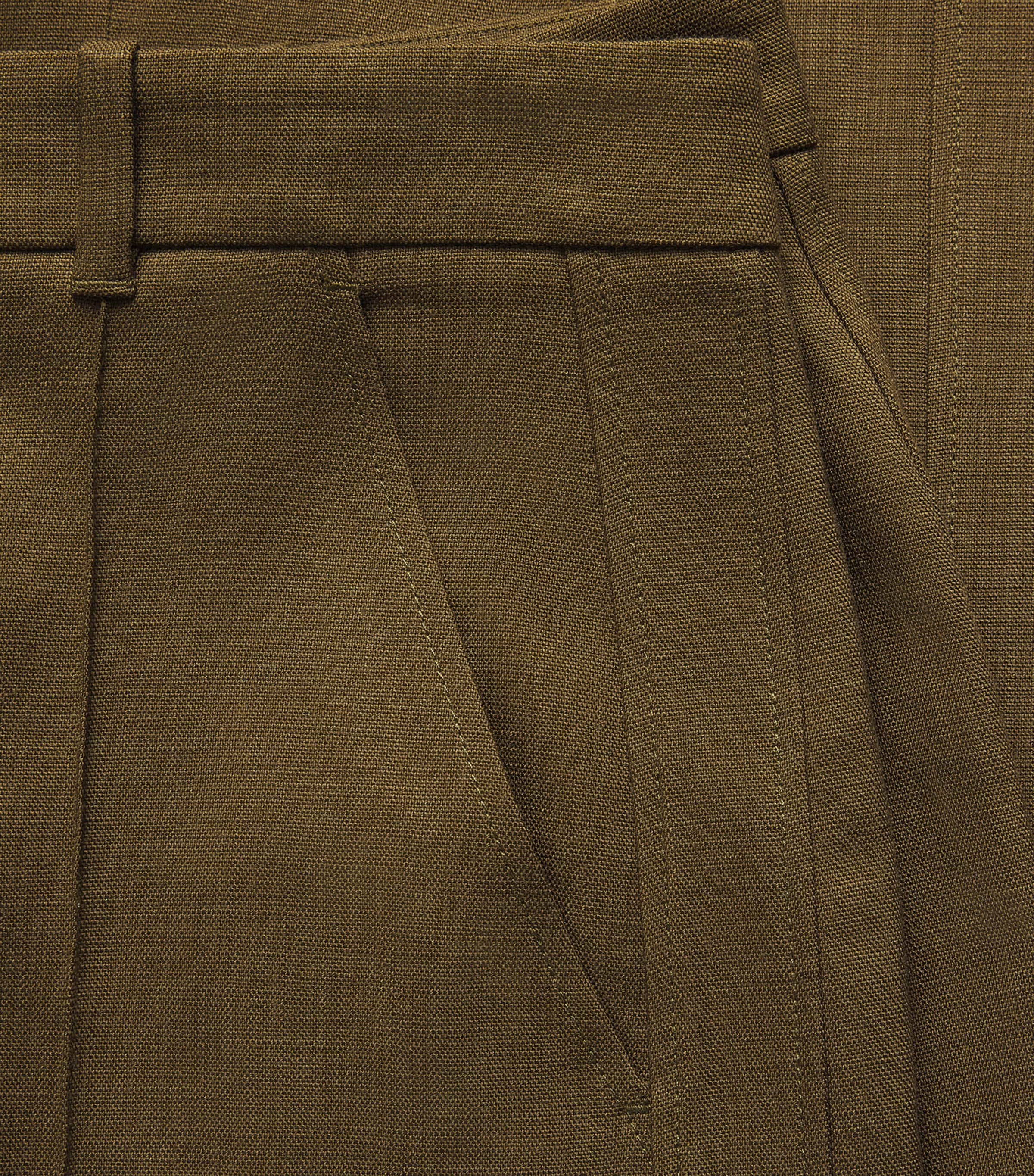 ME+EM Womens Forever Wide-Leg Trousers Olive Green Image 6