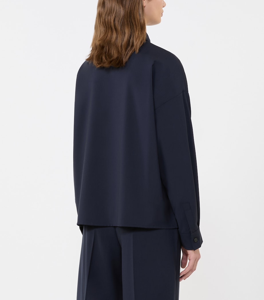 Virgin Wool Overshirt NAVY Image 3