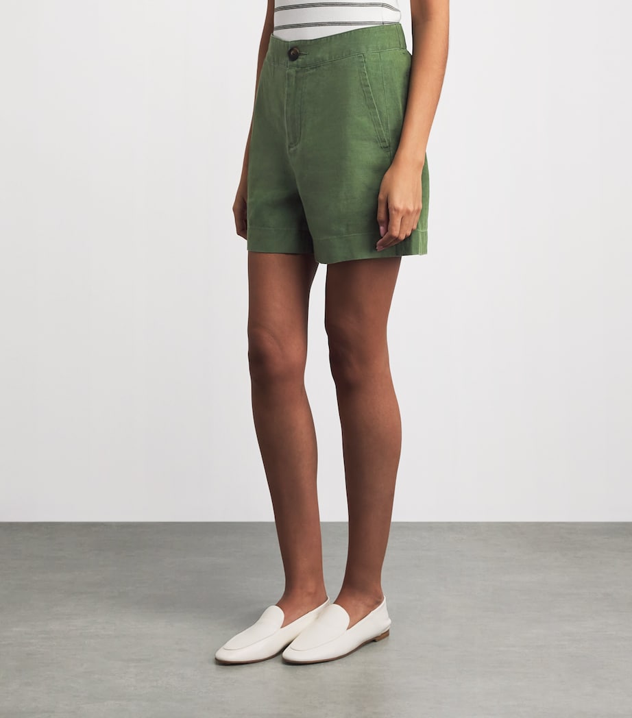 Vince Womens Hemp Bermuda Shorts Herb Image 4