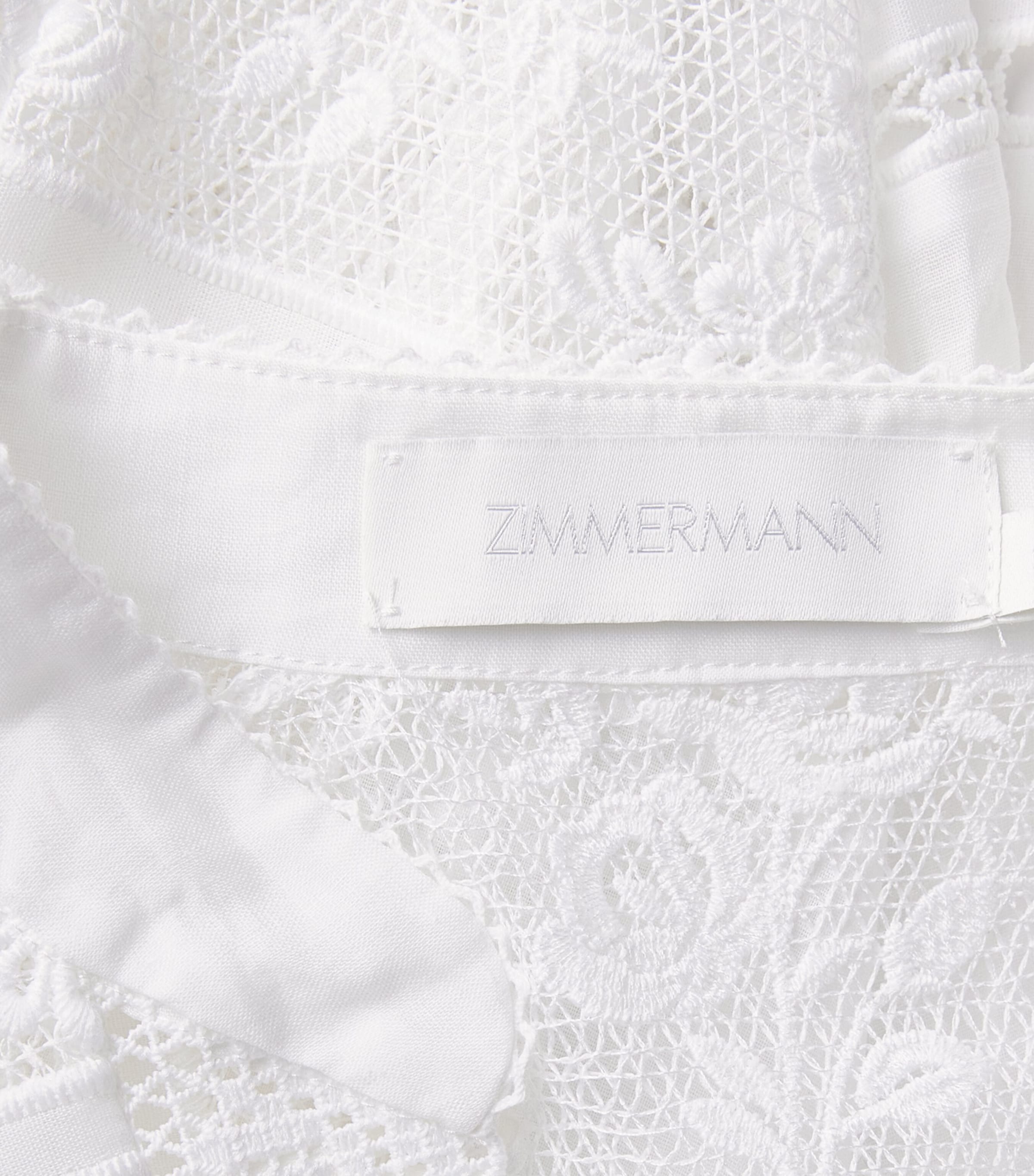 Zimmermann Womens Ramie Lace Aster Midi Dress Ivo Ivory Image 6
