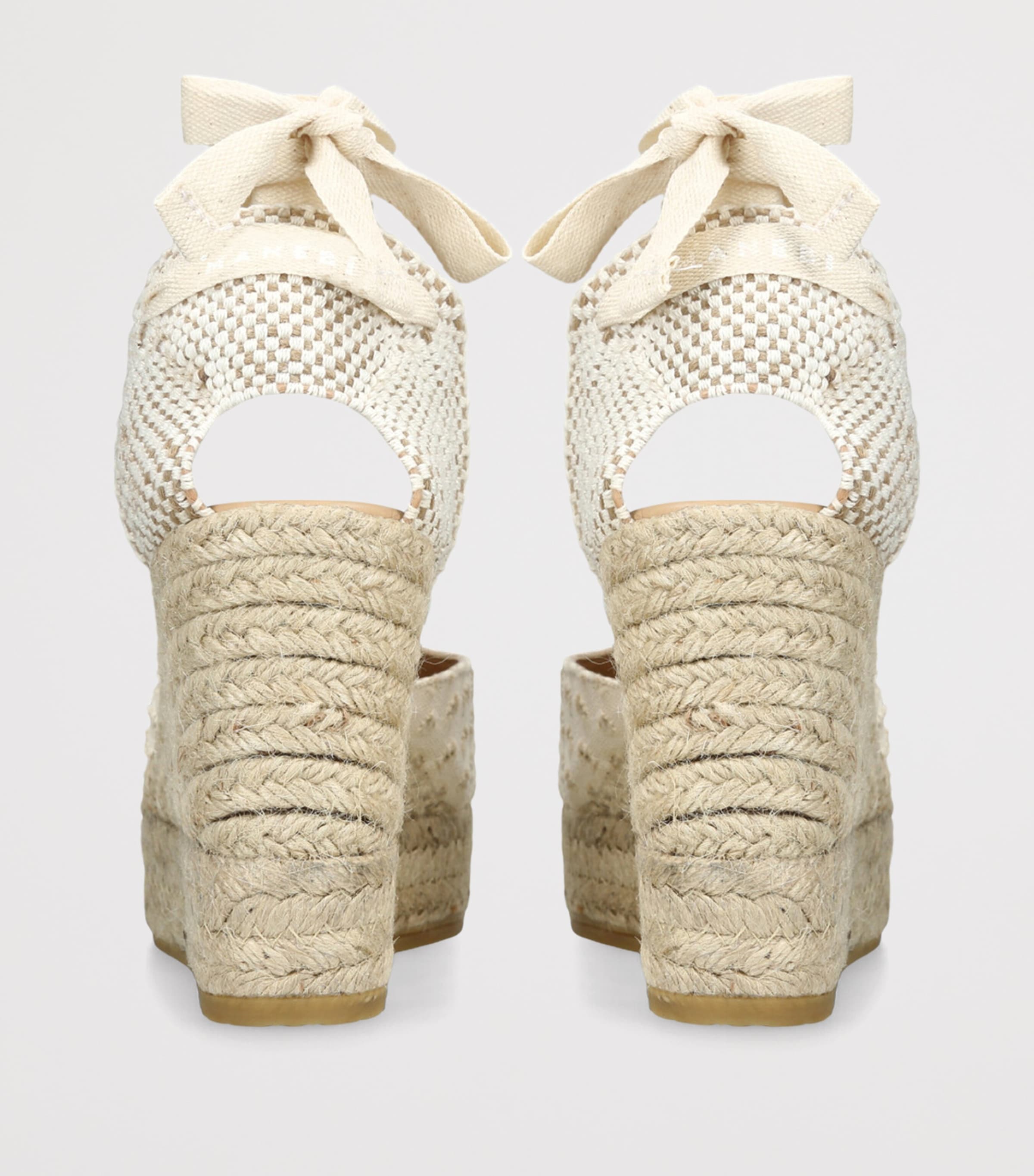 Manebi La Havana Wedge Espadrilles 100 Cream Image 2