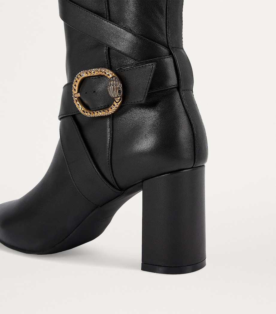 Leather Mayfair Knee-High Boots 80 BLACK Image 4