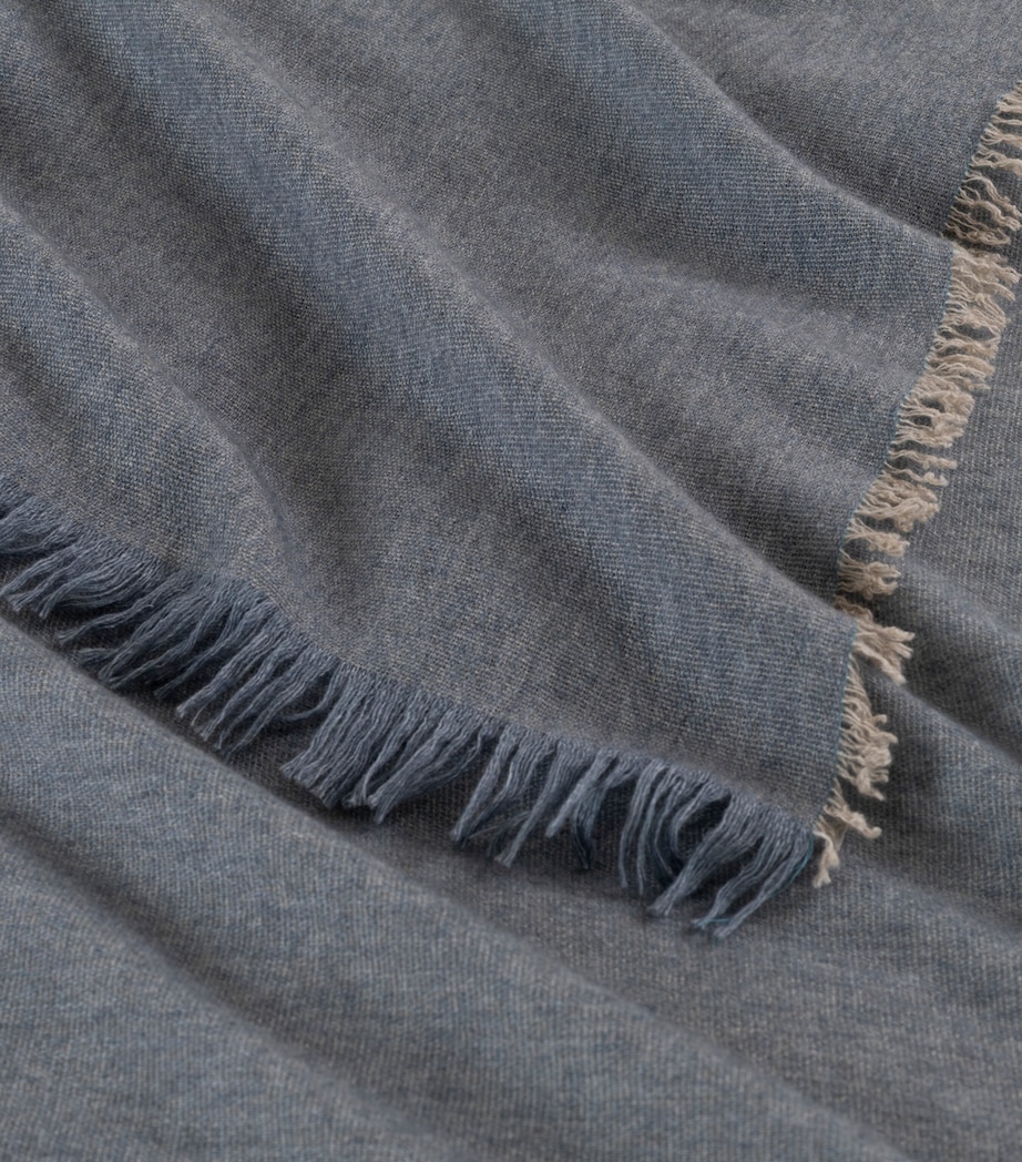 Frette Wool-Blend Lightness Blanket (250cm x 260cm) Sea Foam Image 2