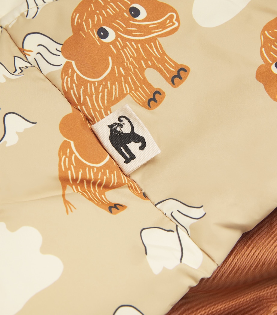 Waterproof Mammoth-Print Hooded Puffer Jacket (3-11 Years) BEIGE Image 3