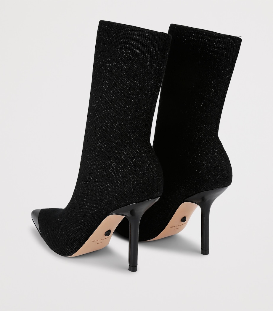 Regent Sock Heeled Boots BLACK Image 2