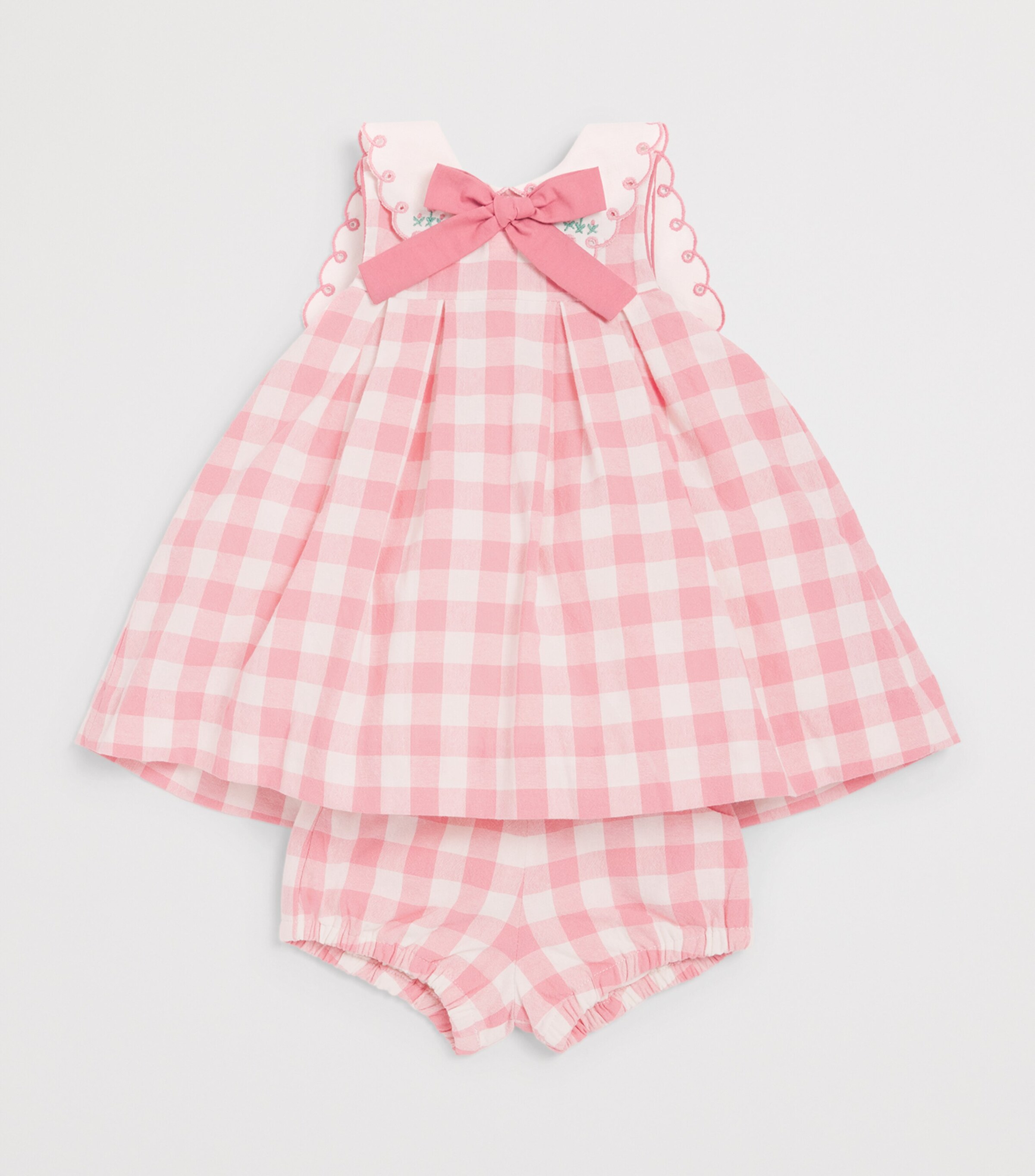 PEPA LONDON Cotton Gingham Shorts (1-24 Months) Red Image 3