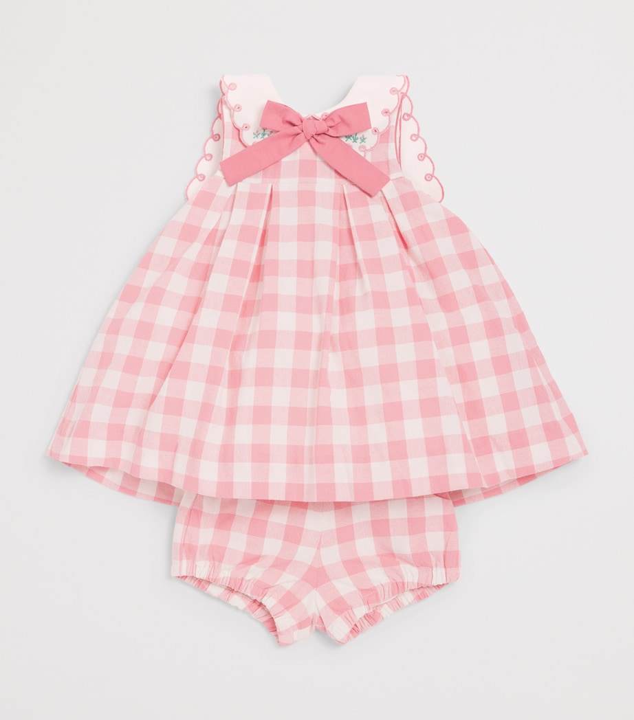 PEPA LONDON Cotton Gingham Shorts (1-24 Months) Red Image 3