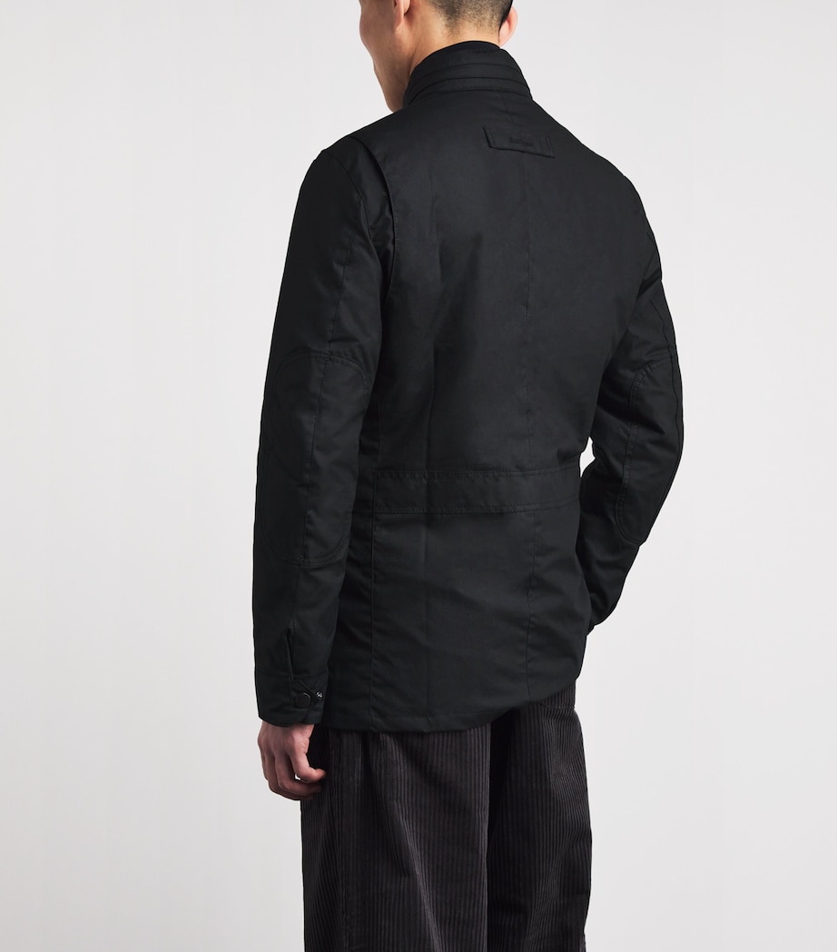 Cotton Waxed Jacket BLACK Image 5