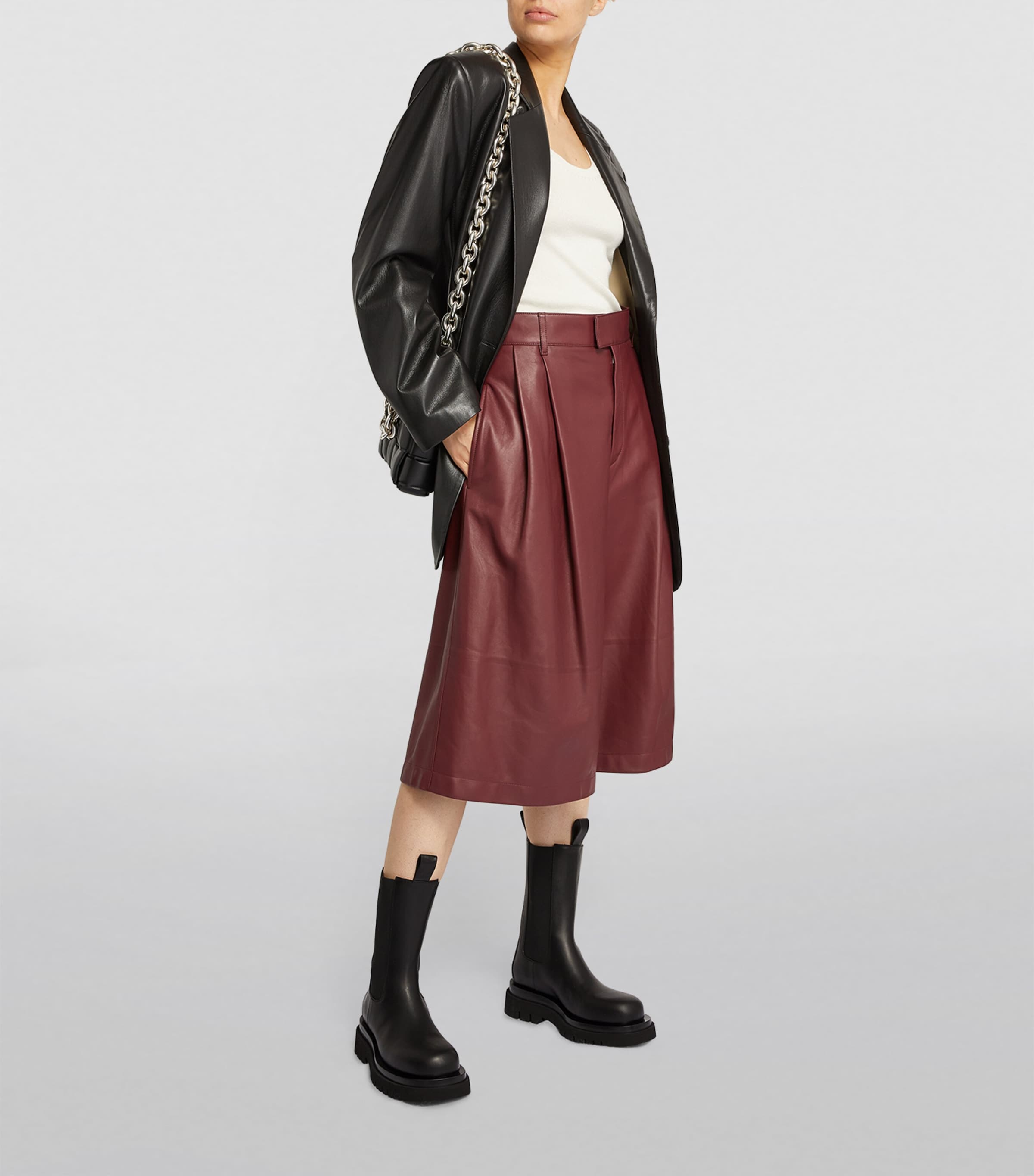 Leather Lug Boots NERO/NERO Image 5