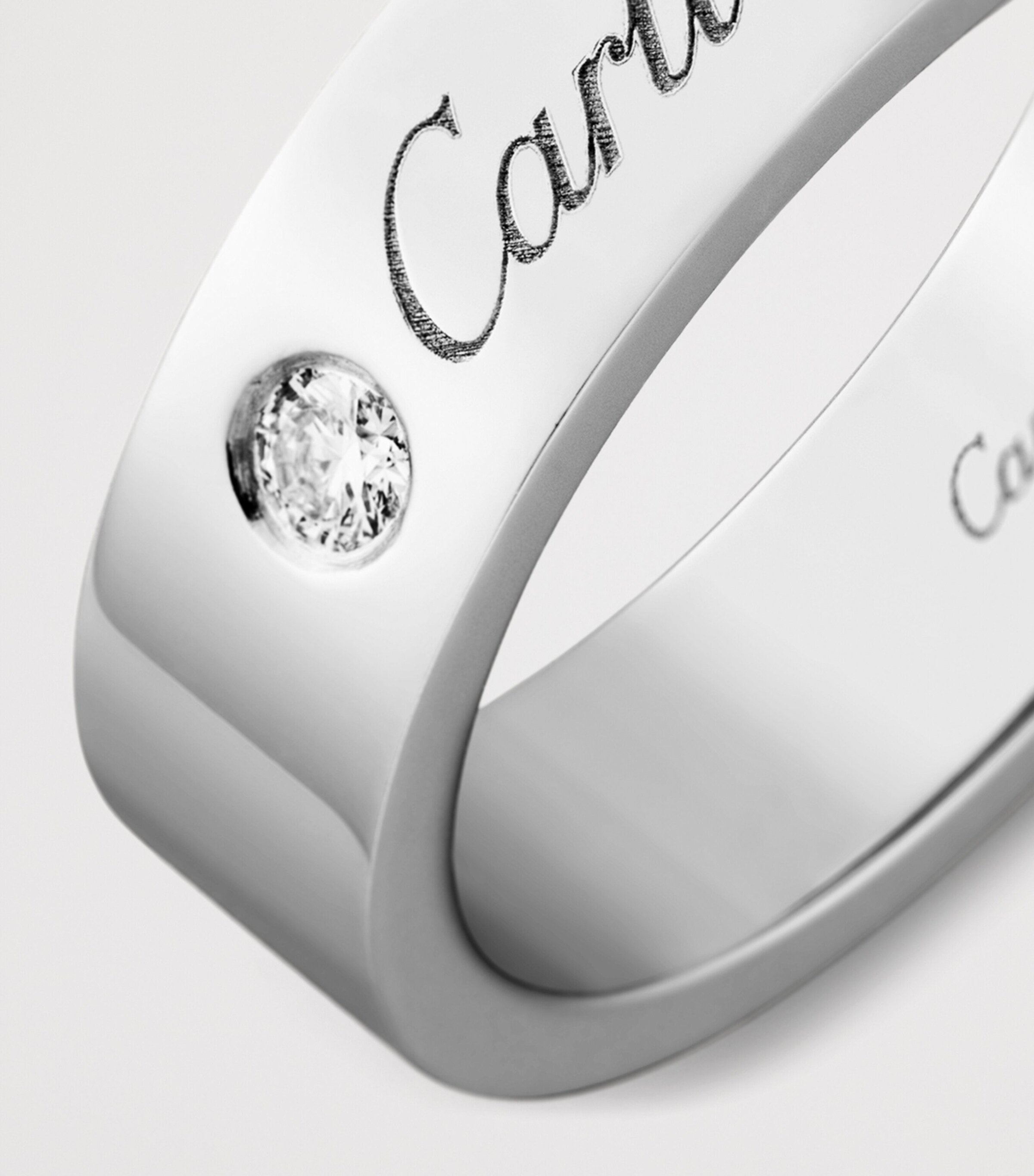 Cartier Platinum and Diamond C de Cartier Wedding Band (5mm) Platinum Image 7