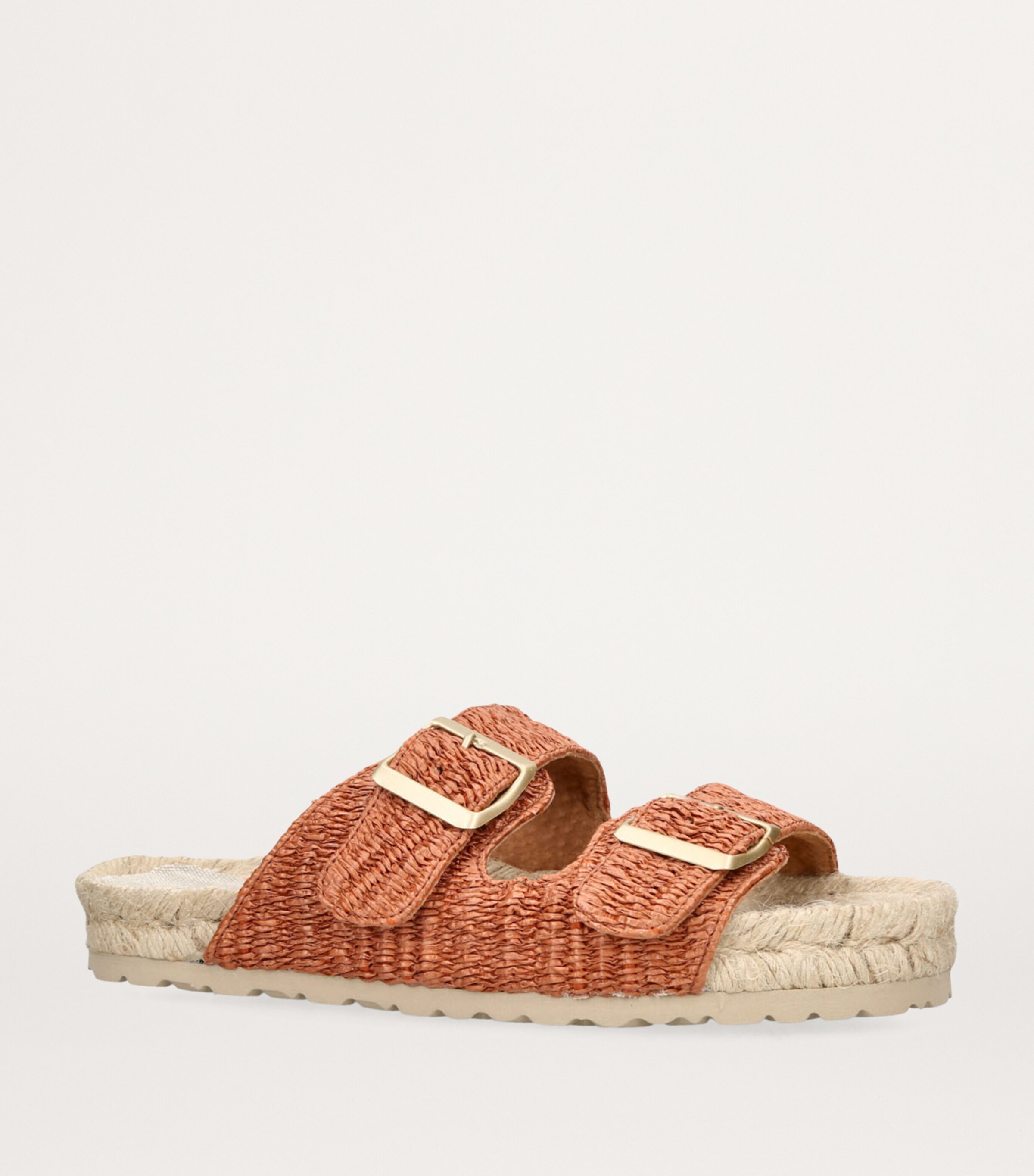 Raffia Yucatan Sandals RUST COMB Image 3