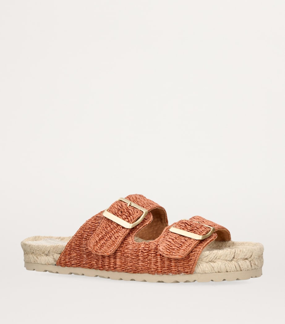 Raffia Yucatan Sandals RUST COMB Image 3
