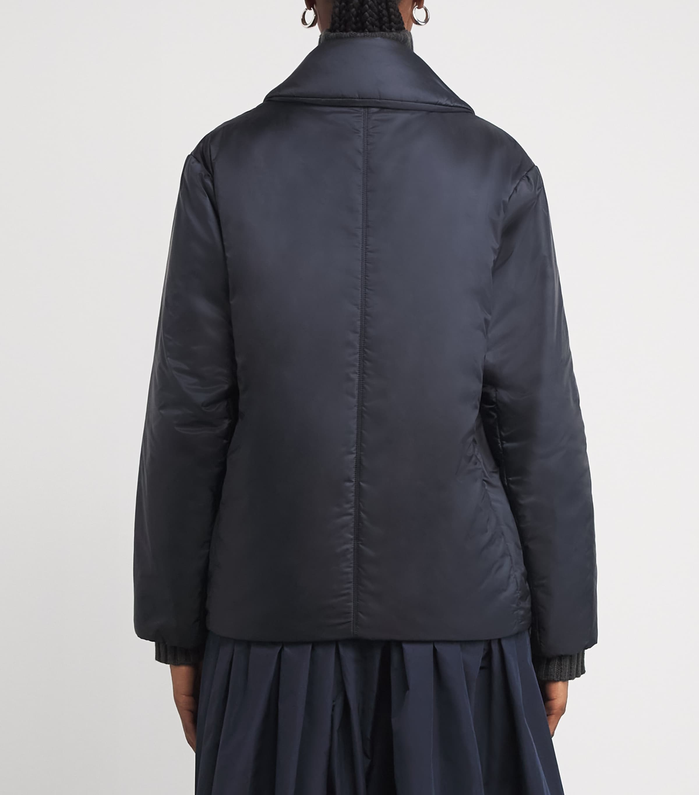 Padded Double-Breasted Jacket MIDNIGHTBLUE Image 4