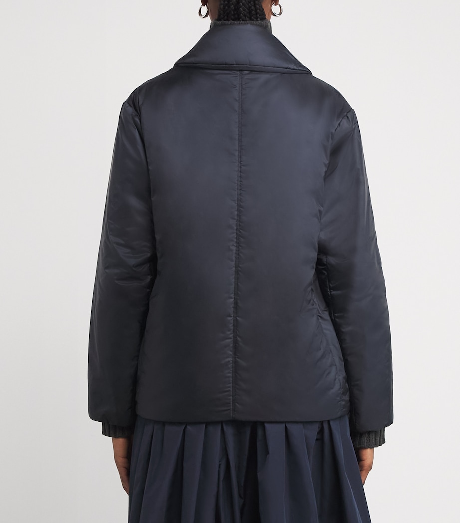 Padded Double-Breasted Jacket MIDNIGHTBLUE Image 4
