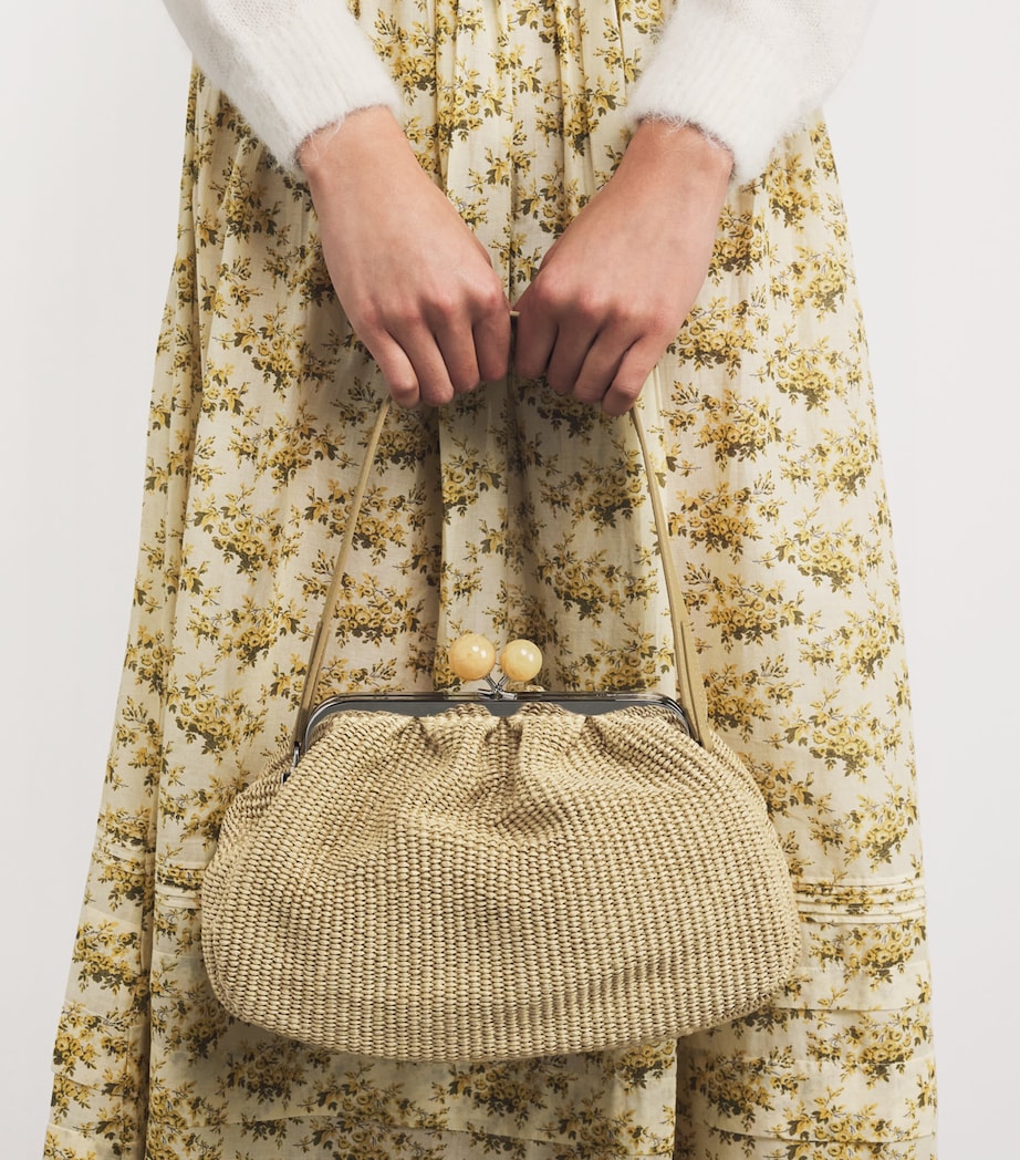 Large Raffia-Effect Pasticcino Bag BEIGE GOLDEN Image 5