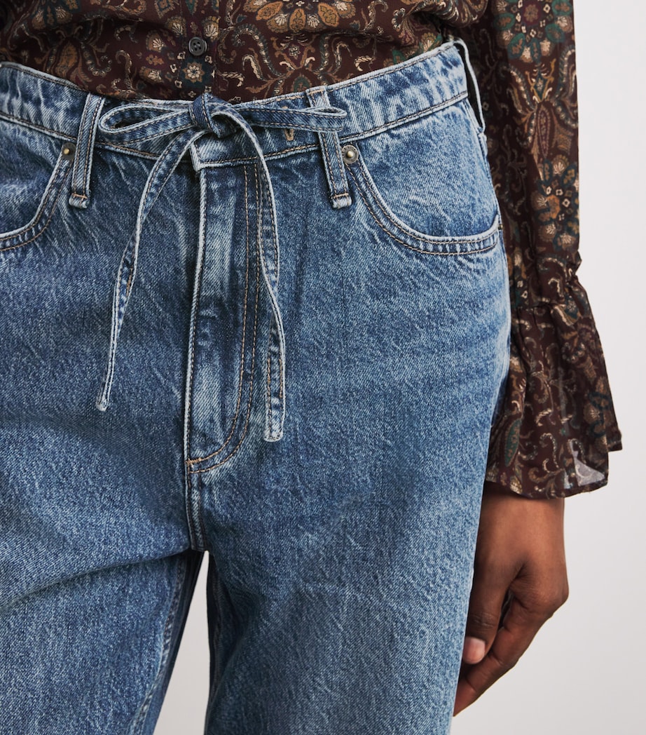 Drawstring Phoebe Wide-Leg Jeans DELCAN Image 6