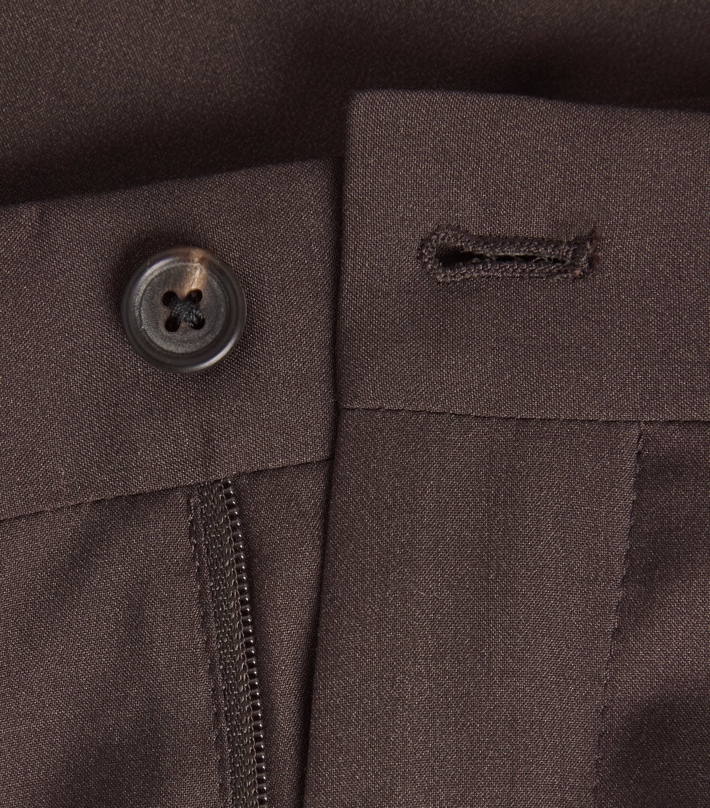 Wool-Silk Tailored Trousers 030 DARK BROWN Image 5