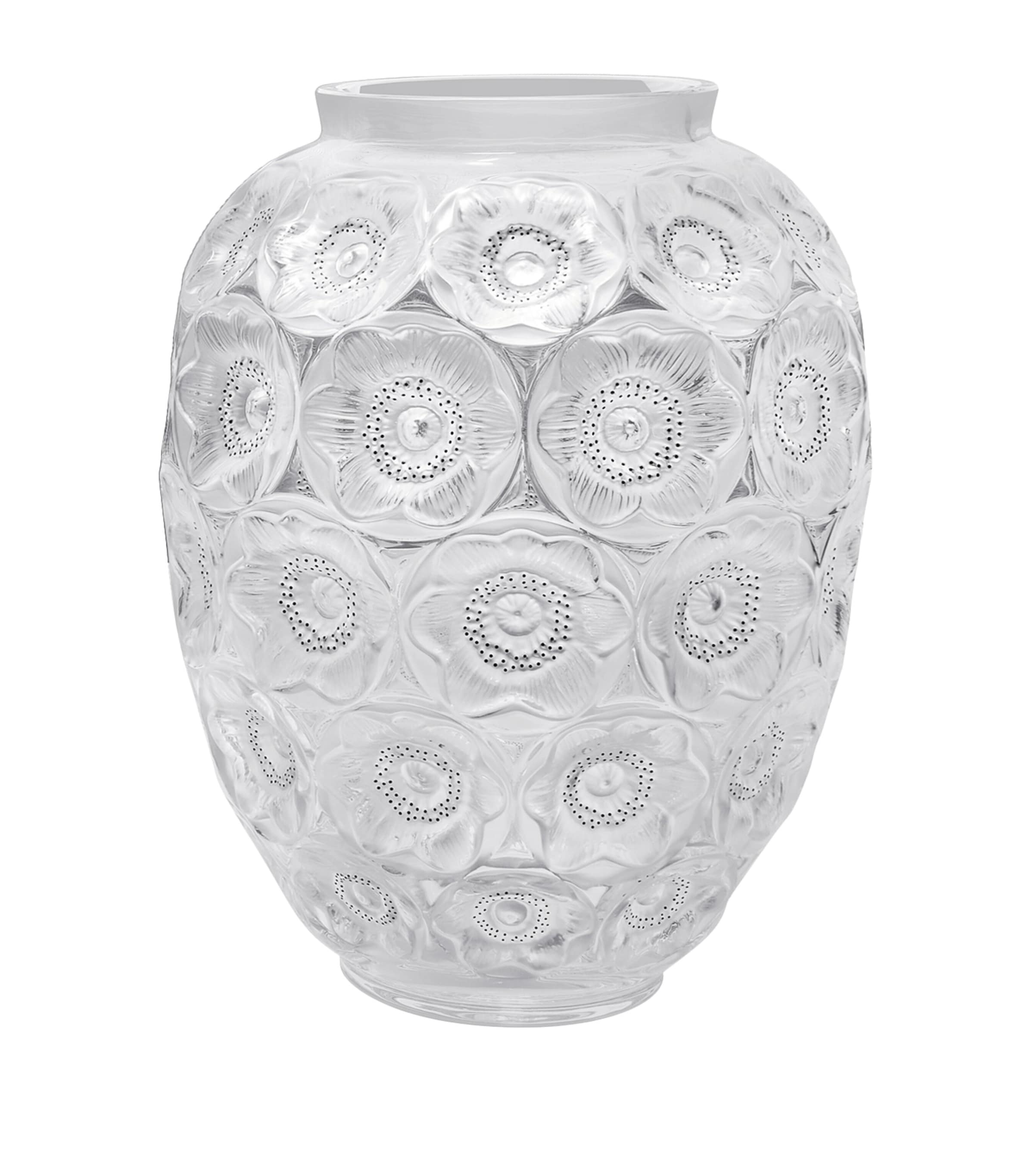 Lalique Anemone Grand Vase In Transparent