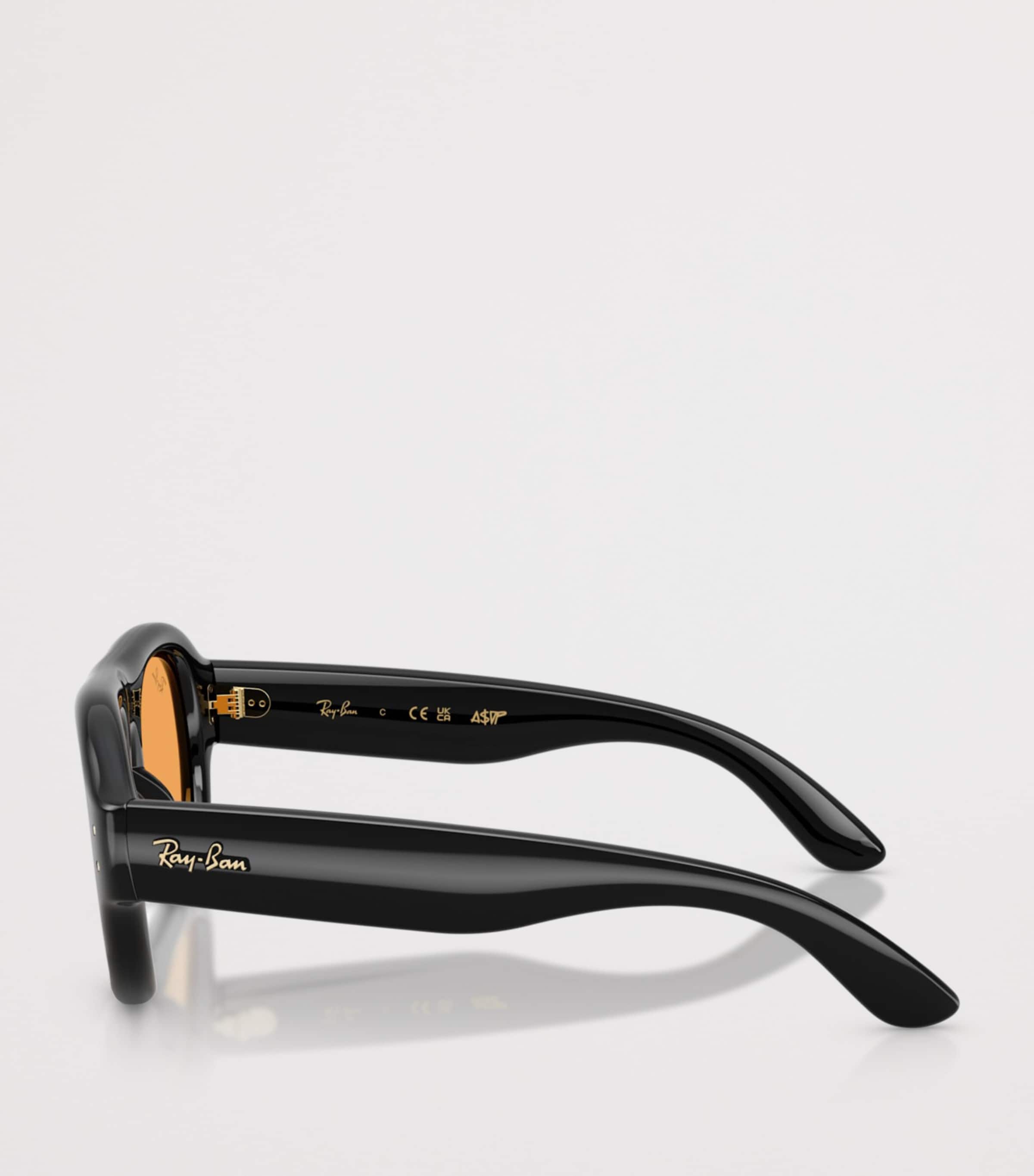 Ray-Ban Aviator Puffer Sunglasses Black Image 3