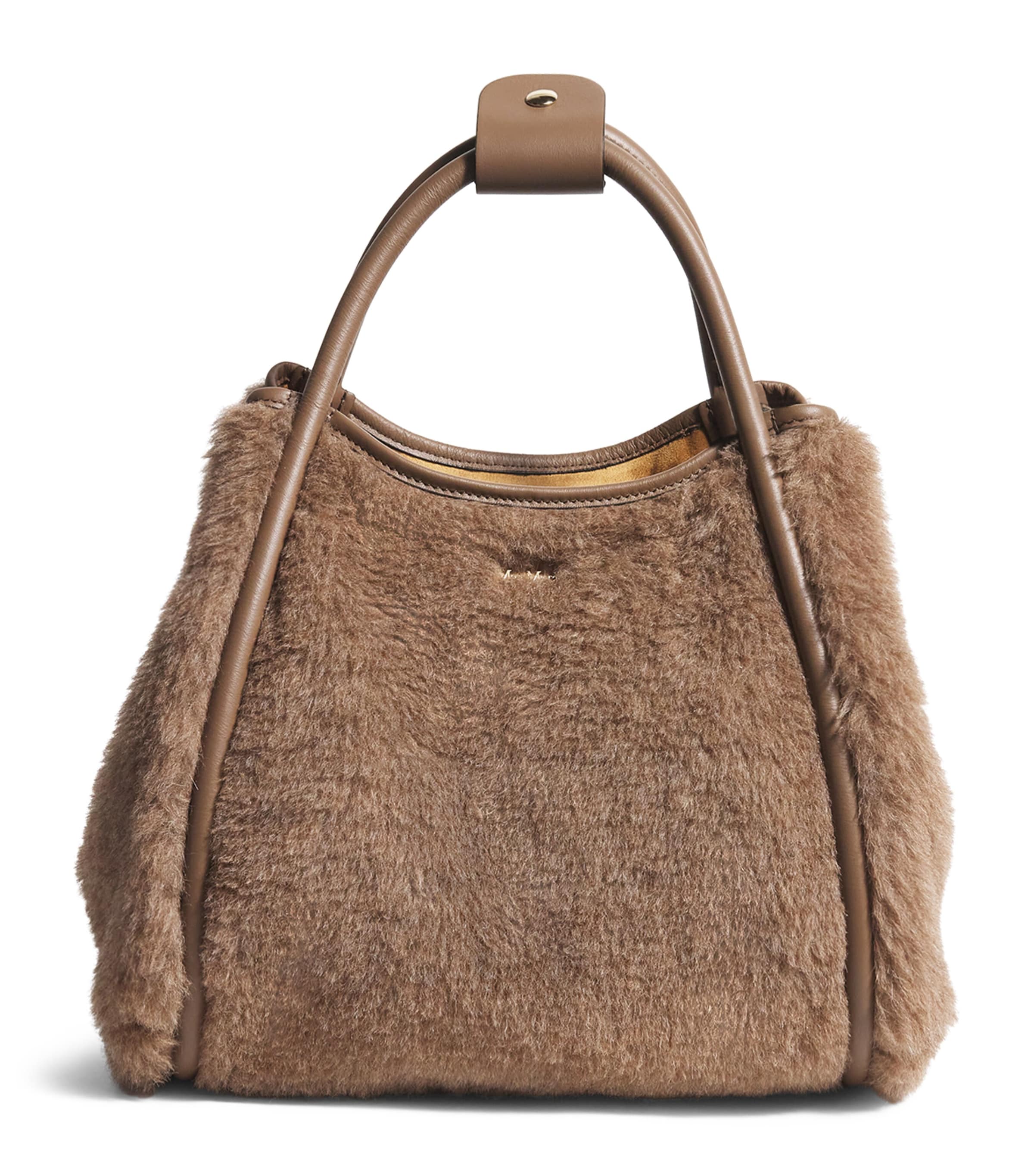 Max Mara Small Marine Top-handle Bag In Brown