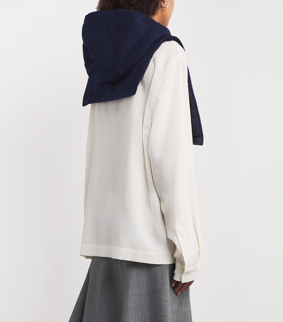 Sleeveless Hooded Jacket NAVY Image 4