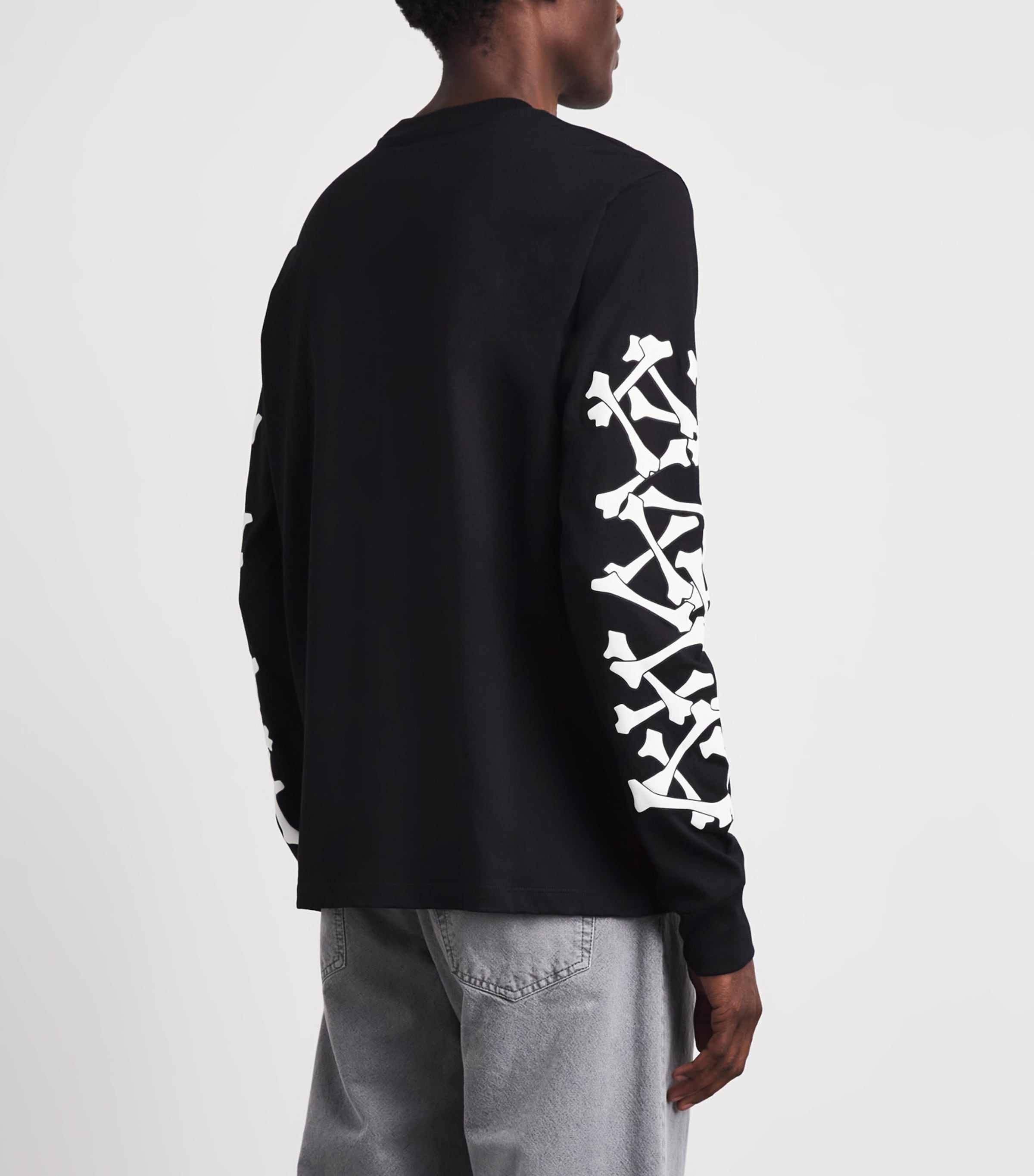 AMIRI Black Cotton Stacked Bones Long-Sleeve T-Shirt | Harrods UK