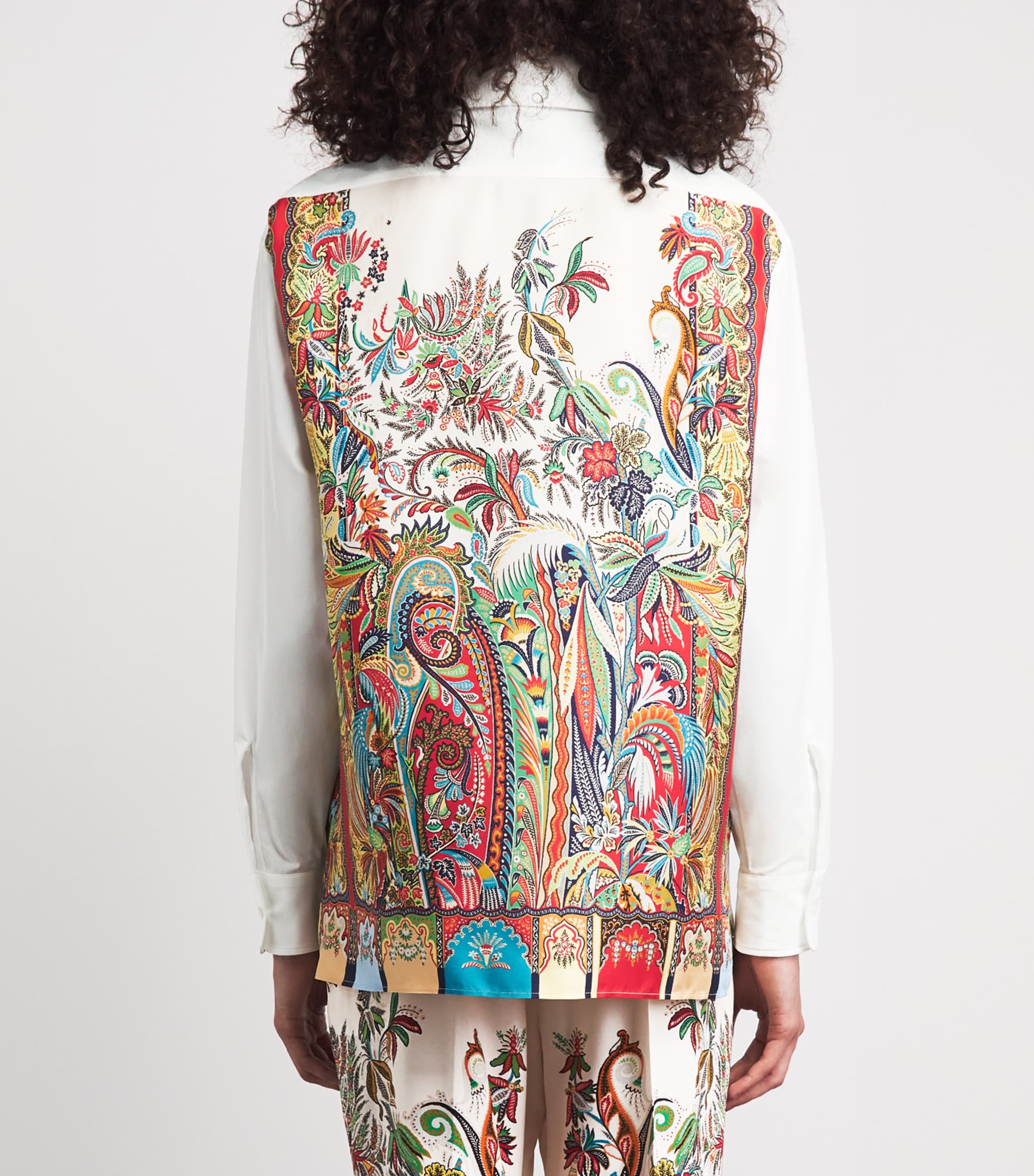 Etro Womens Cotton-Silk Floral-Print Shirt Prnt/white Bs Image 5