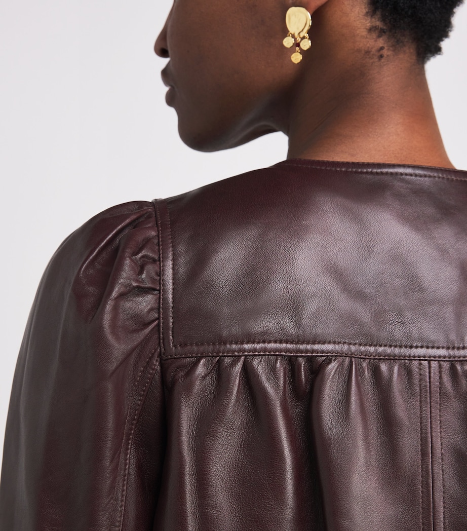 Leather Anouk Jacket MAHOGANY Image 7