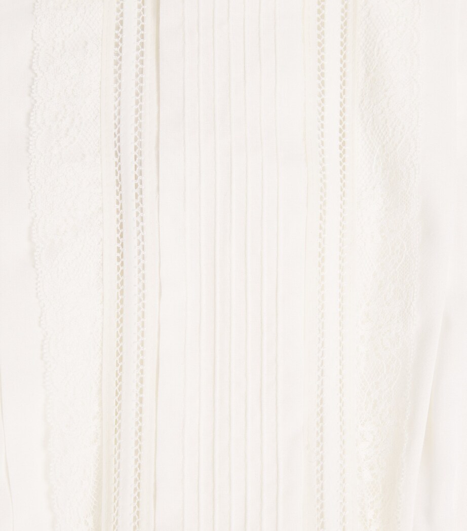 PEPA LONDON Panelled Lace Bodysuit (6 Months-2 Years) Ivory Image 3