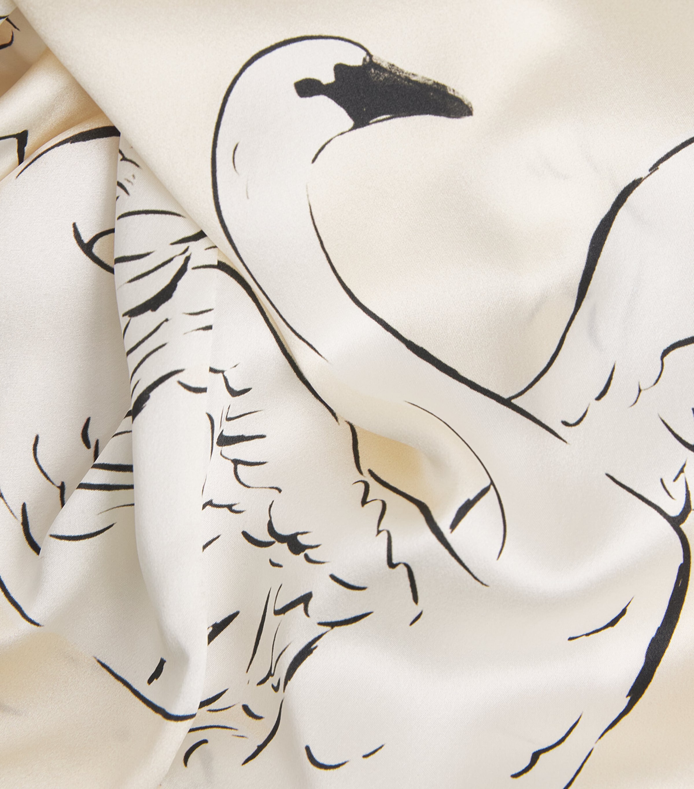 Olivia von Halle Womens Silk Swans Alba Pyjama Set Blanca Image 6