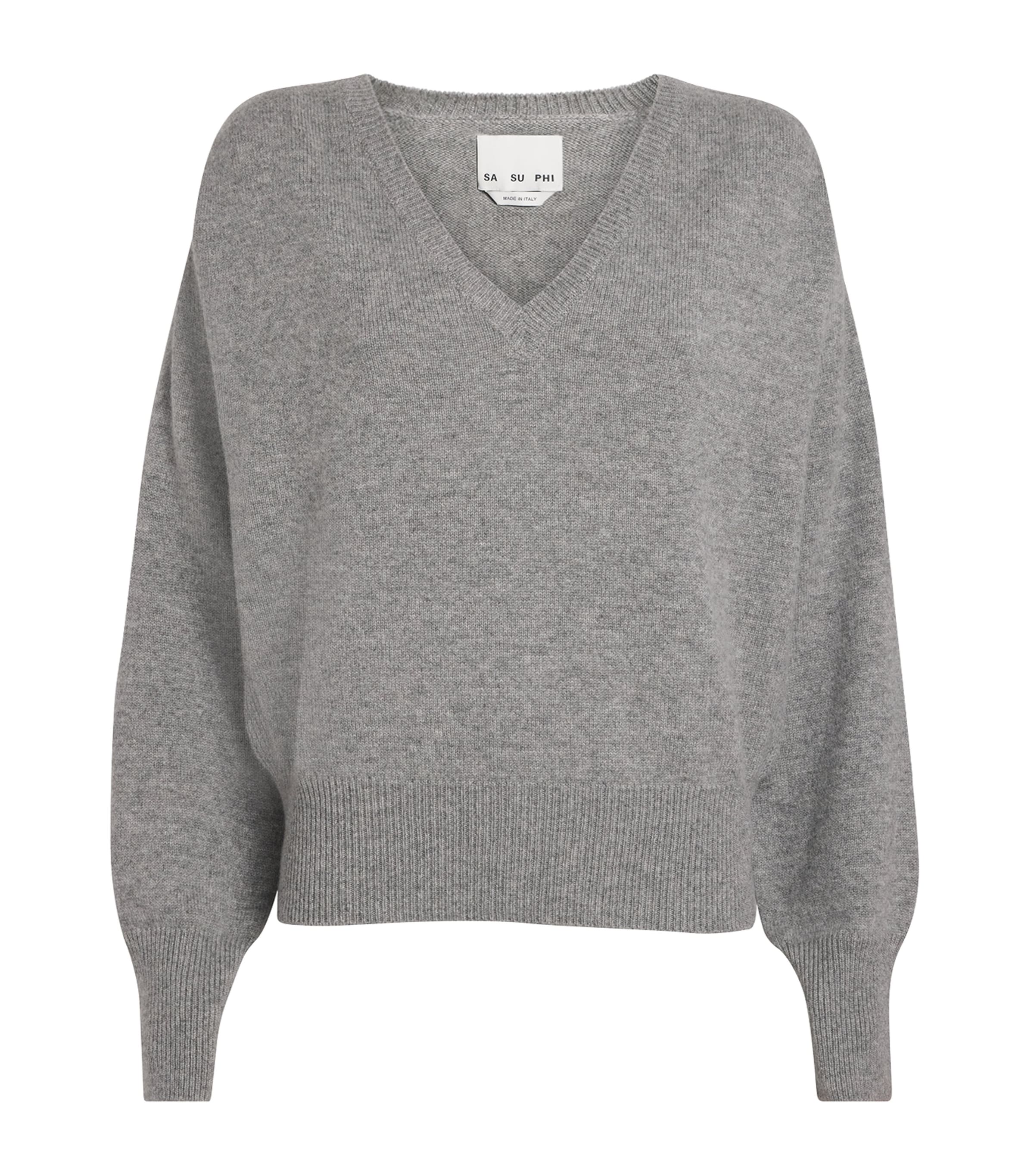 Sasuphi Cashmere V-neck Sweater In Gray