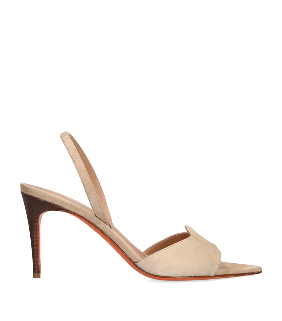 Suede Slingback Sandals 85 BROWN Image 1