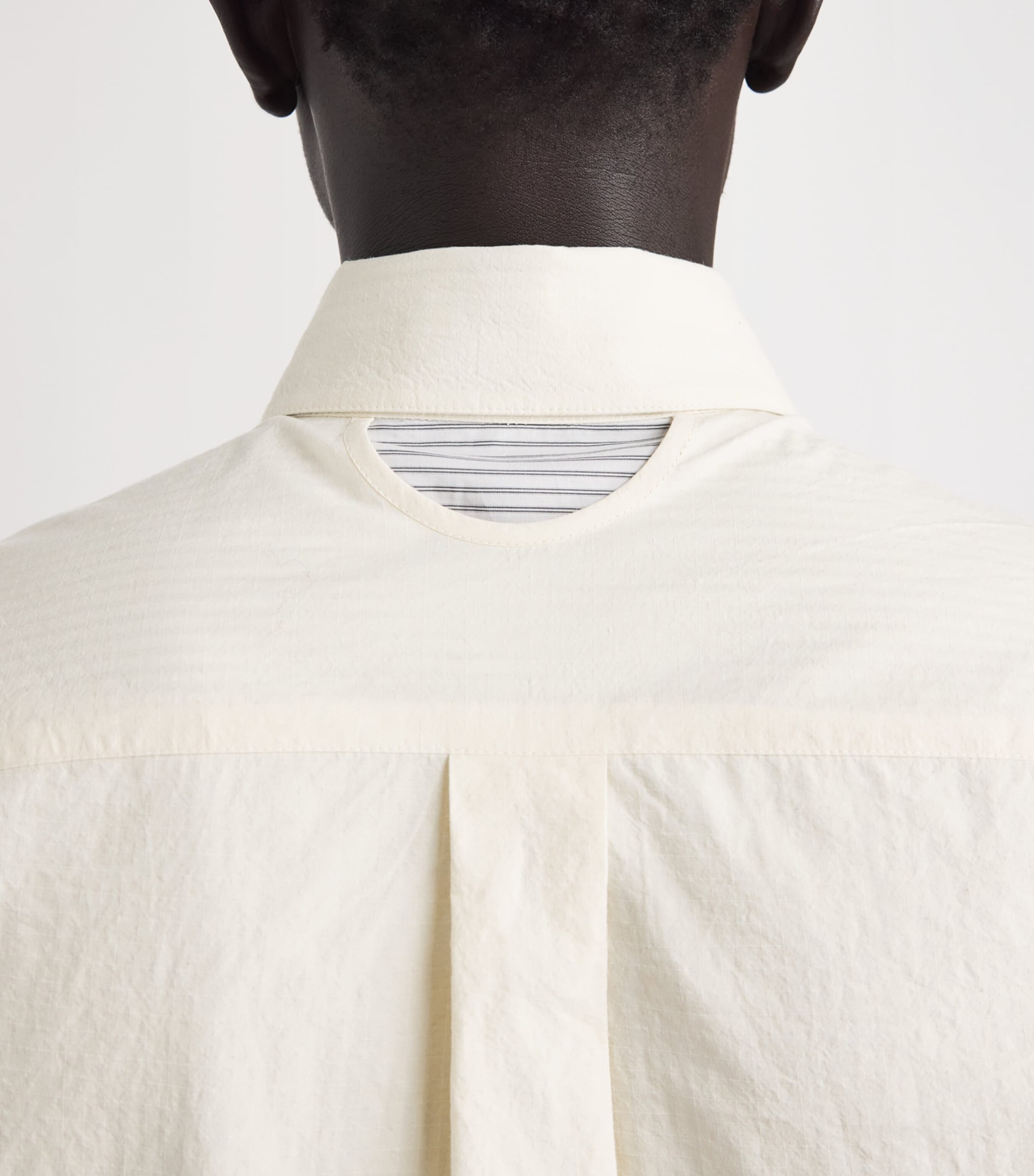 Craig Green Mens Cotton Reversible Shirt Ecru/ Double Stripe Image 3