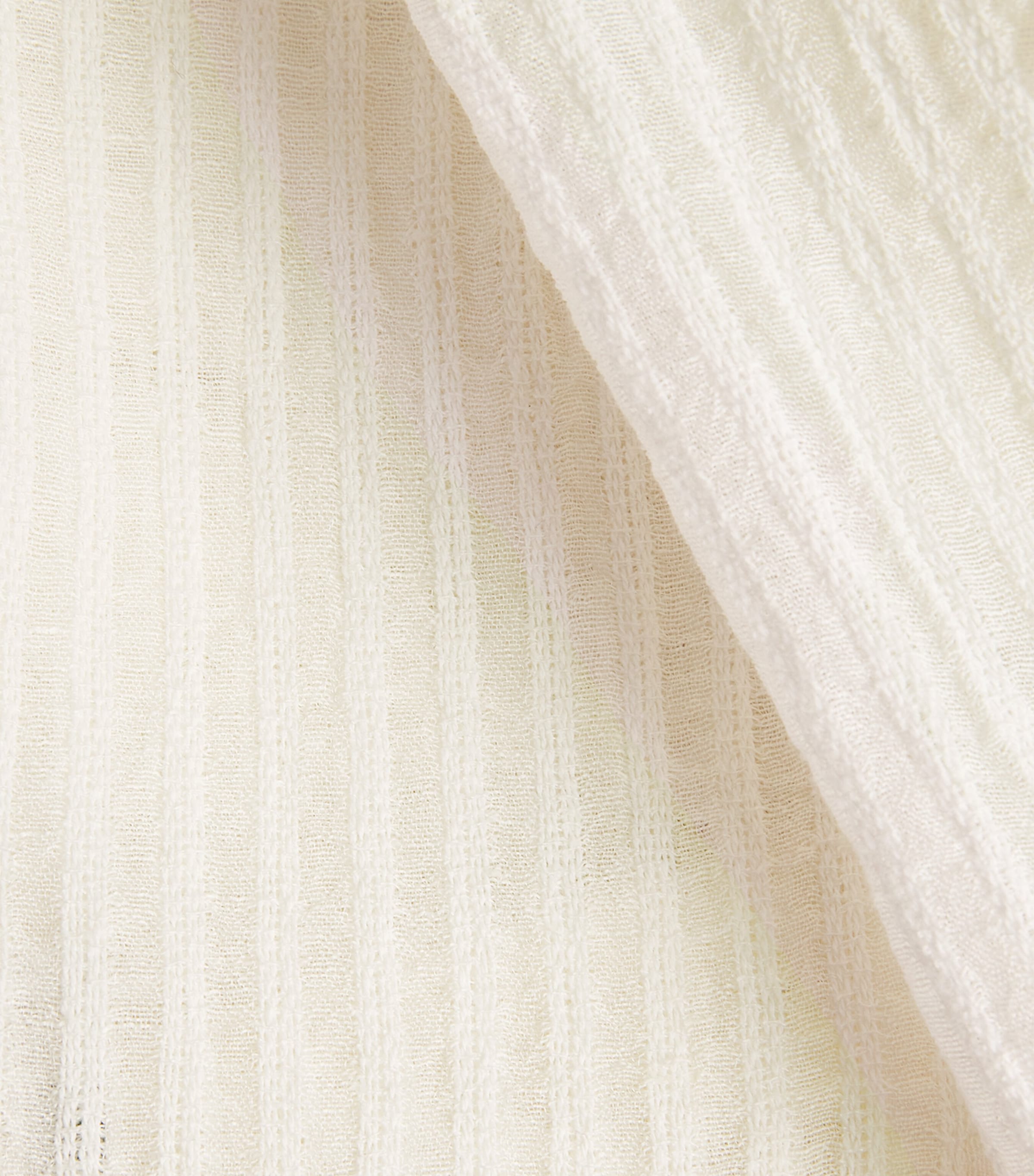 Linen-Cotton-Blend Stripe Shirt WHITE Image 5