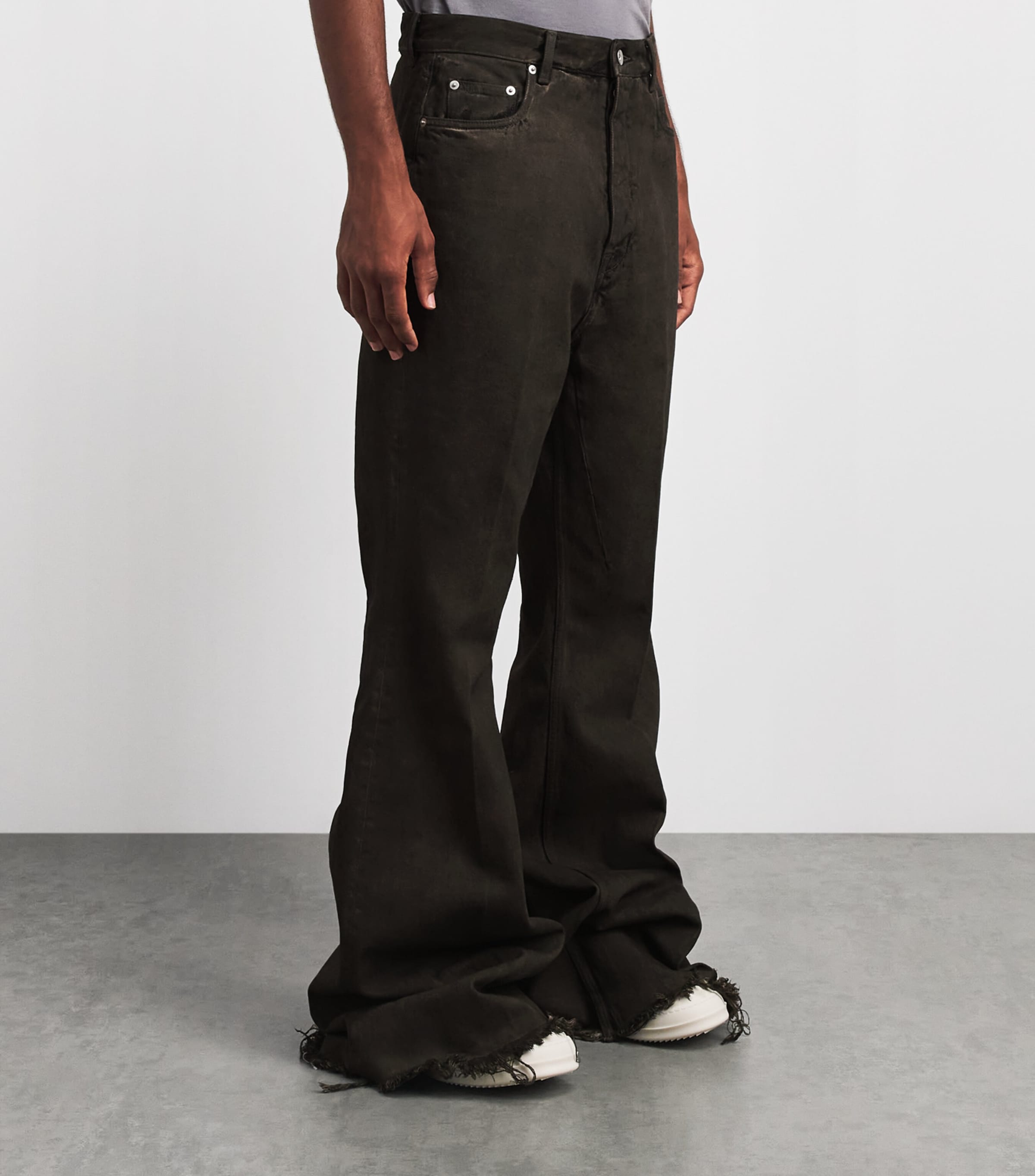 Rick Owens Mens Bolan Bootcut Jeans Dust Image 4