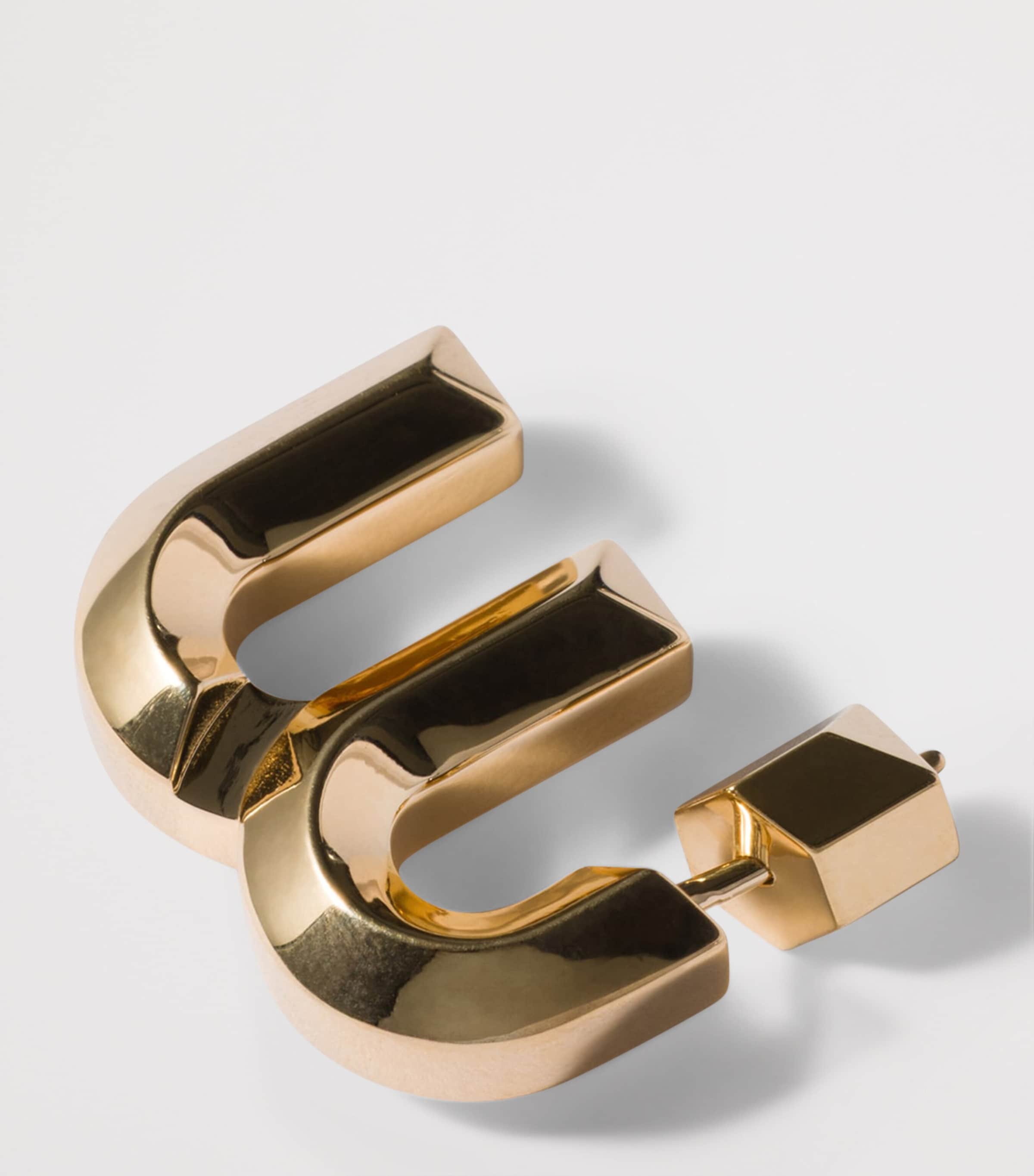 Miu Miu M Logo Stud Earrings Gold/silver Image 2