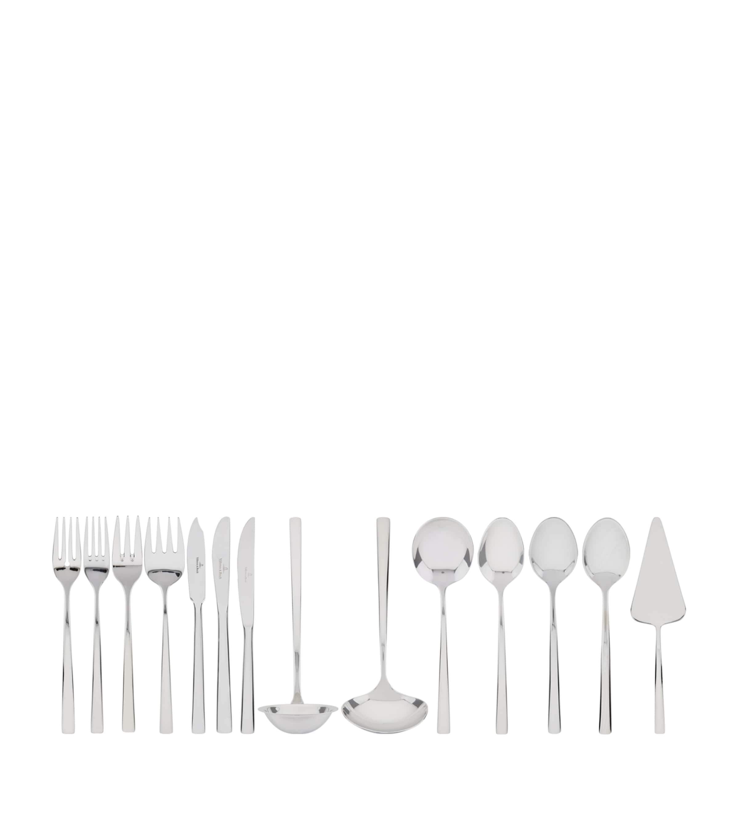 Piemont 113-Piece Cutlery Lunch Set SILVER Image 3