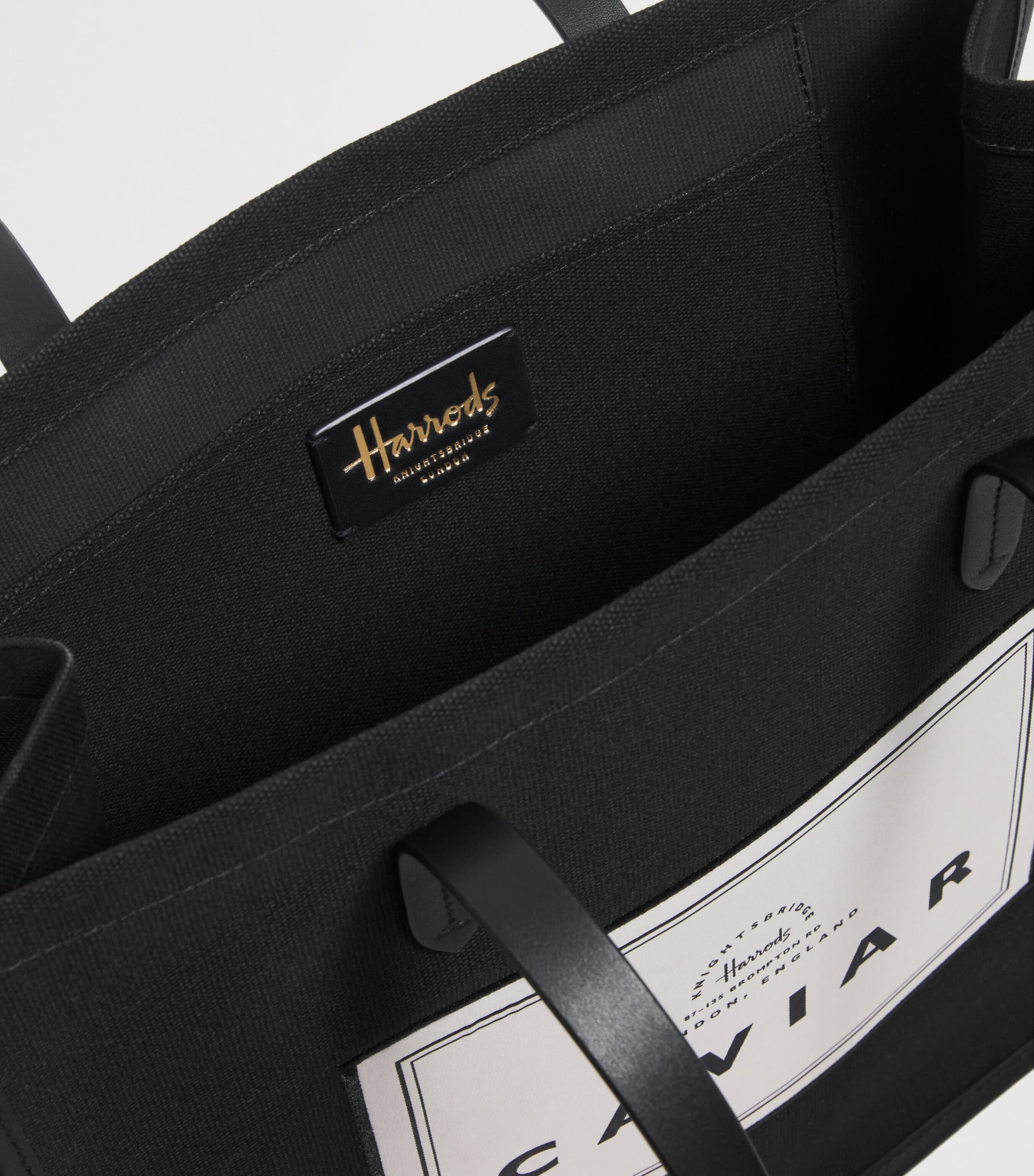 Harrods Cotton Caviar Condiments Shopper Bag | Harrods US