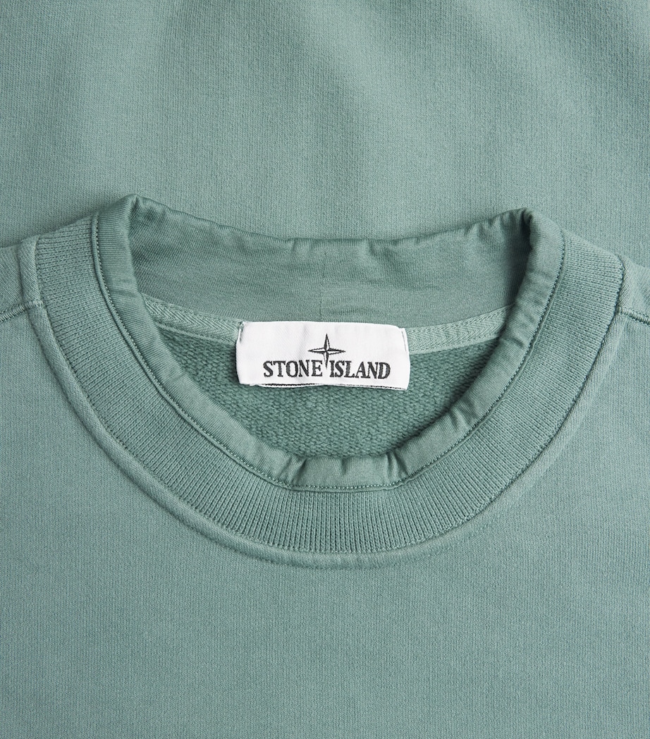 Stone Island Mens Cotton Rib-Knit Compass Sweatshirt Image 6
