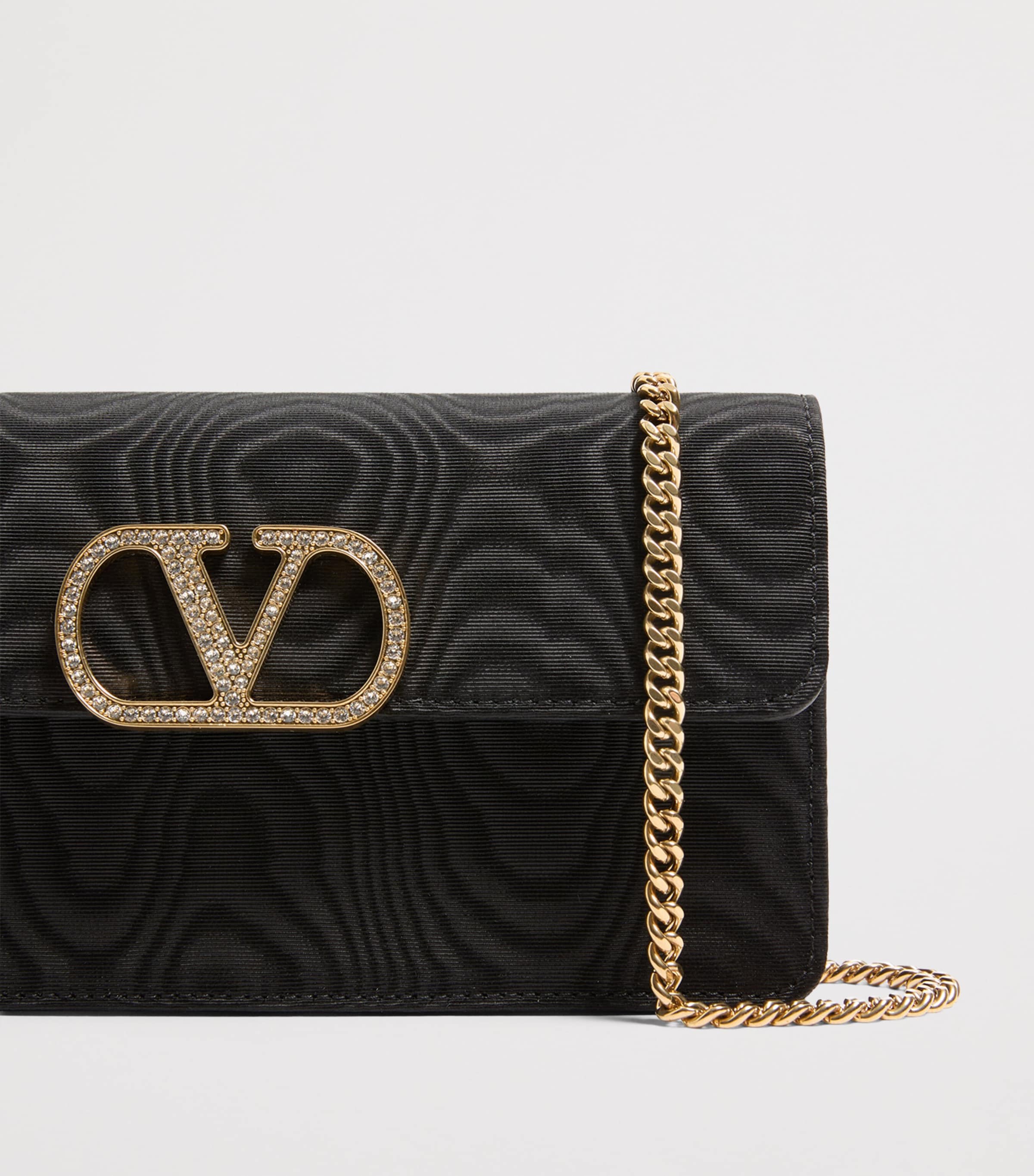 Valentino Garavani Moiré VLogo Signature Chain Wallet Edm Image 7