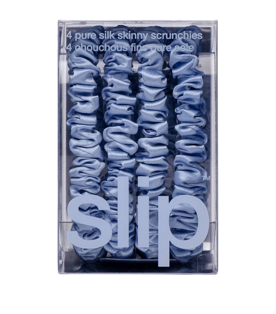 Slip Pure Silk Skinny Scrunchies (Pack of 4) Cornflower Image 5
